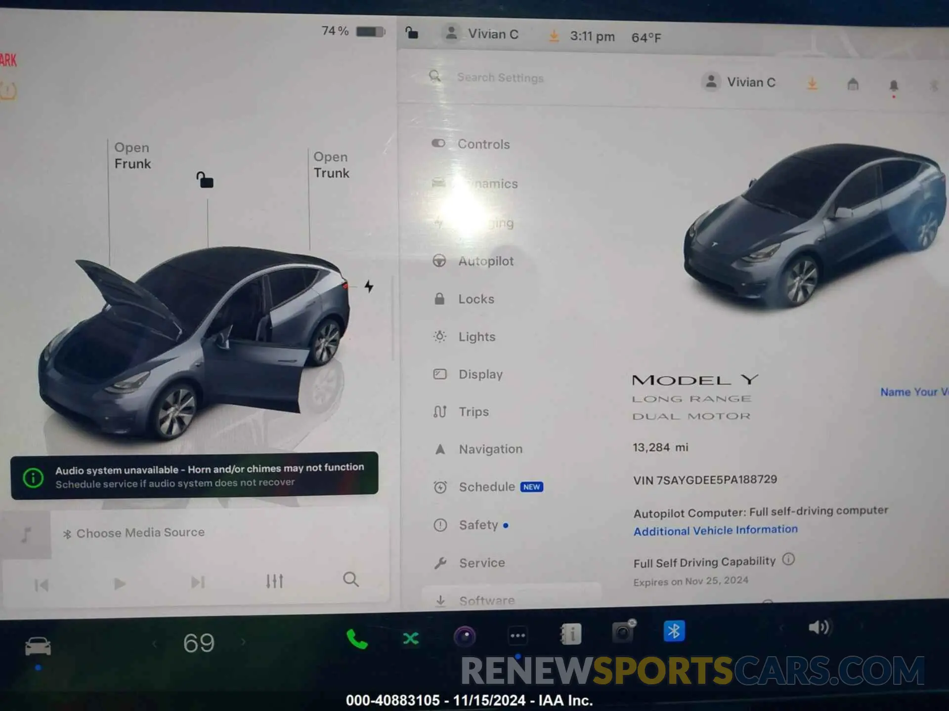 18 fotografías del automóvil dañado 7SAYGDEE5PA188729 TESLA MODEL Y 2023