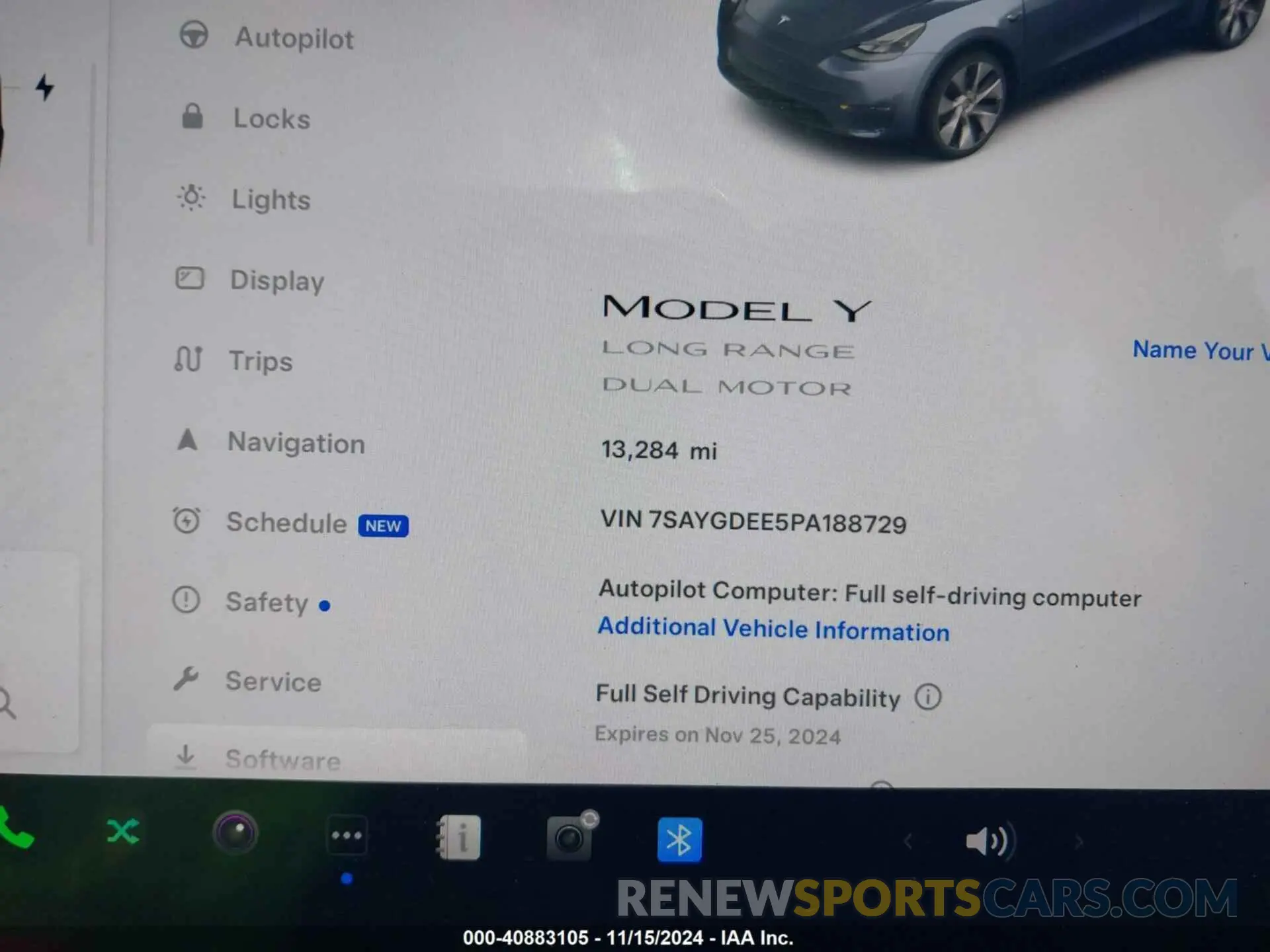 7 fotografías del automóvil dañado 7SAYGDEE5PA188729 TESLA MODEL Y 2023