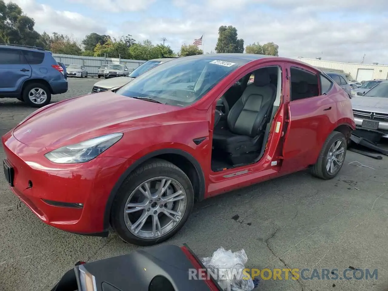 1 fotografías del automóvil dañado 7SAYGDEE5PF687646 TESLA MODEL Y 2023