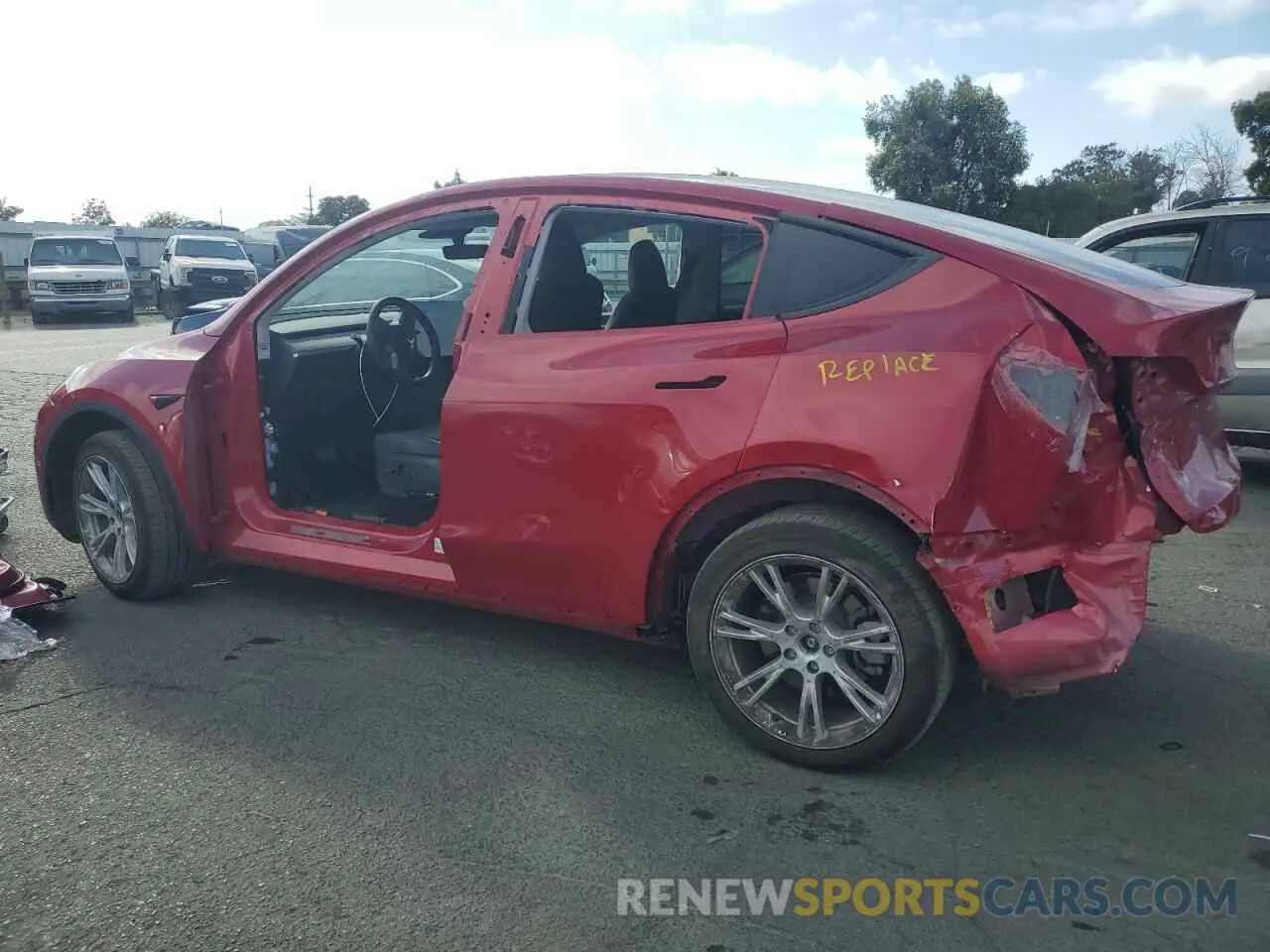 2 fotografías del automóvil dañado 7SAYGDEE5PF687646 TESLA MODEL Y 2023