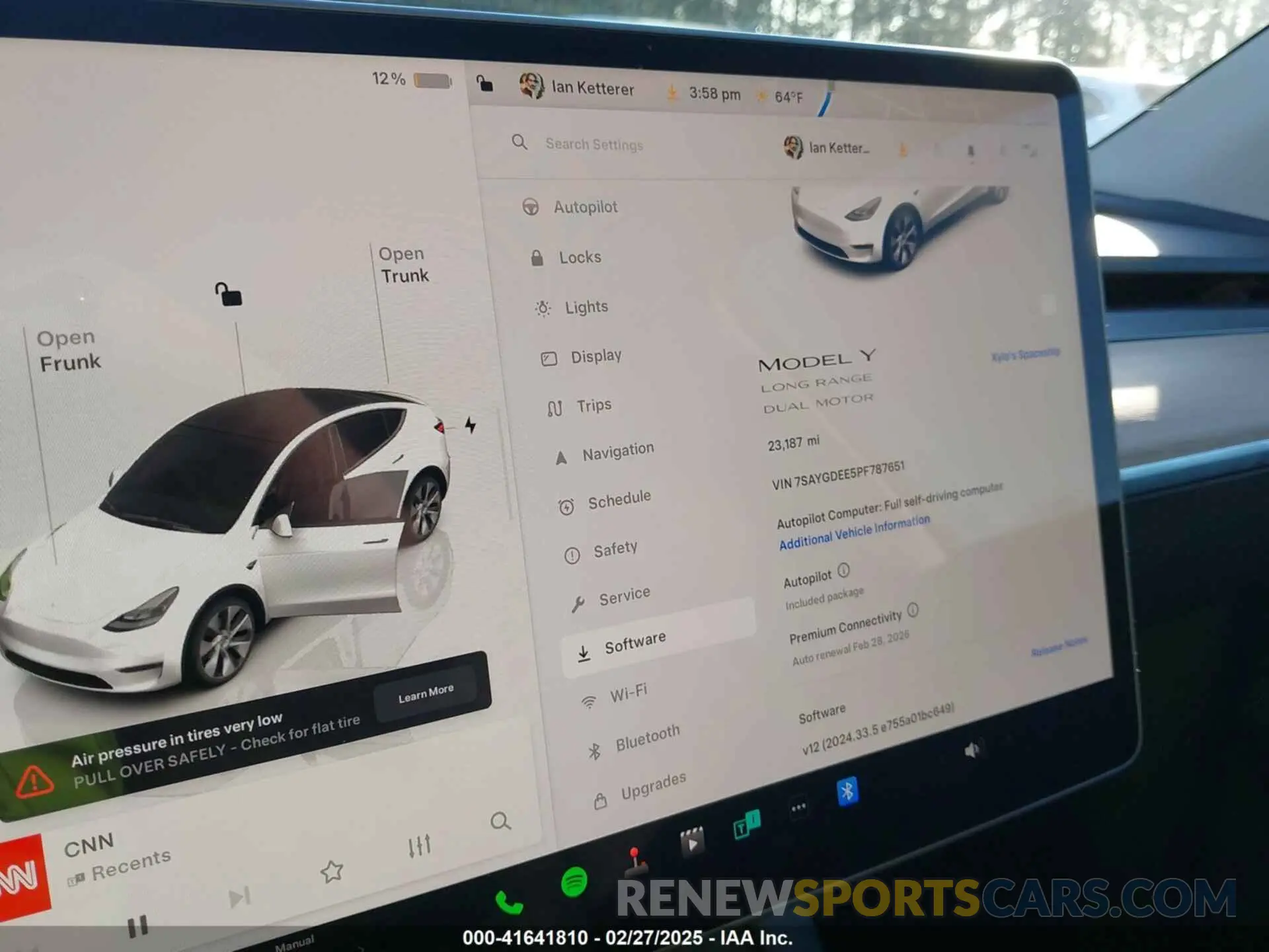 7 fotografías del automóvil dañado 7SAYGDEE5PF787651 TESLA MODEL Y 2023