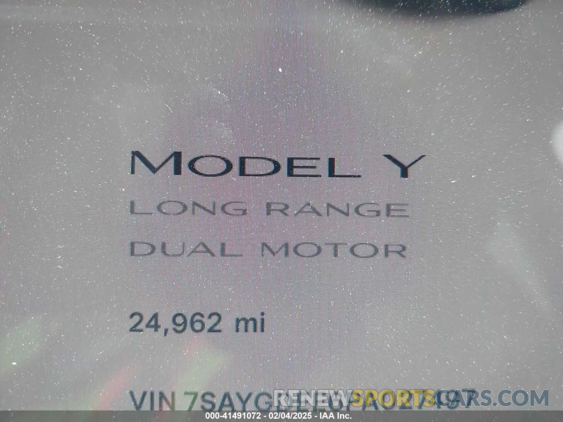 7 fotografías del automóvil dañado 7SAYGDEE6PA027497 TESLA MODEL Y 2023