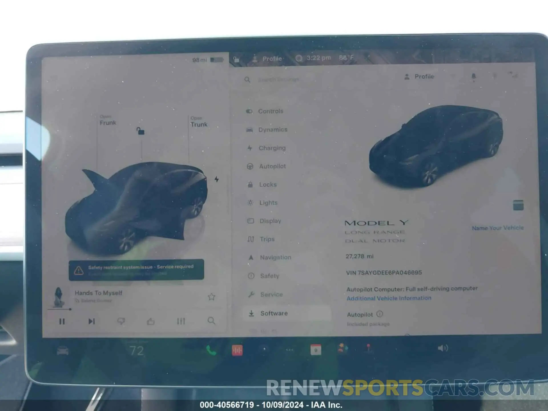 17 fotografías del automóvil dañado 7SAYGDEE6PA046695 TESLA MODEL Y 2023