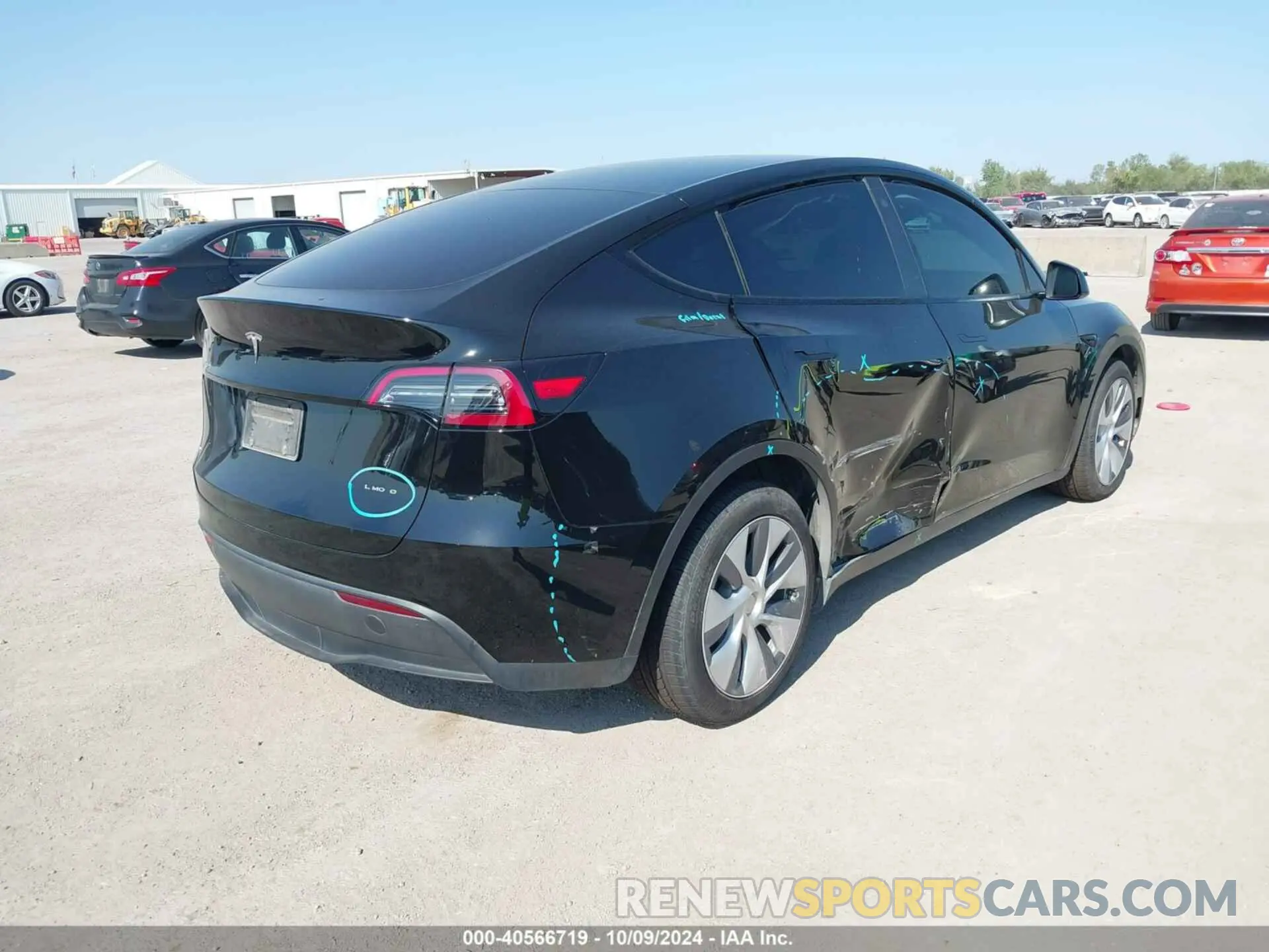 4 fotografías del automóvil dañado 7SAYGDEE6PA046695 TESLA MODEL Y 2023