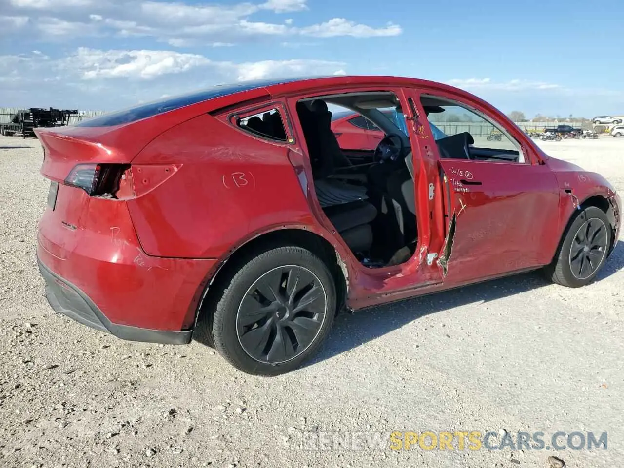 3 fotografías del automóvil dañado 7SAYGDEE6PA141189 TESLA MODEL Y 2023