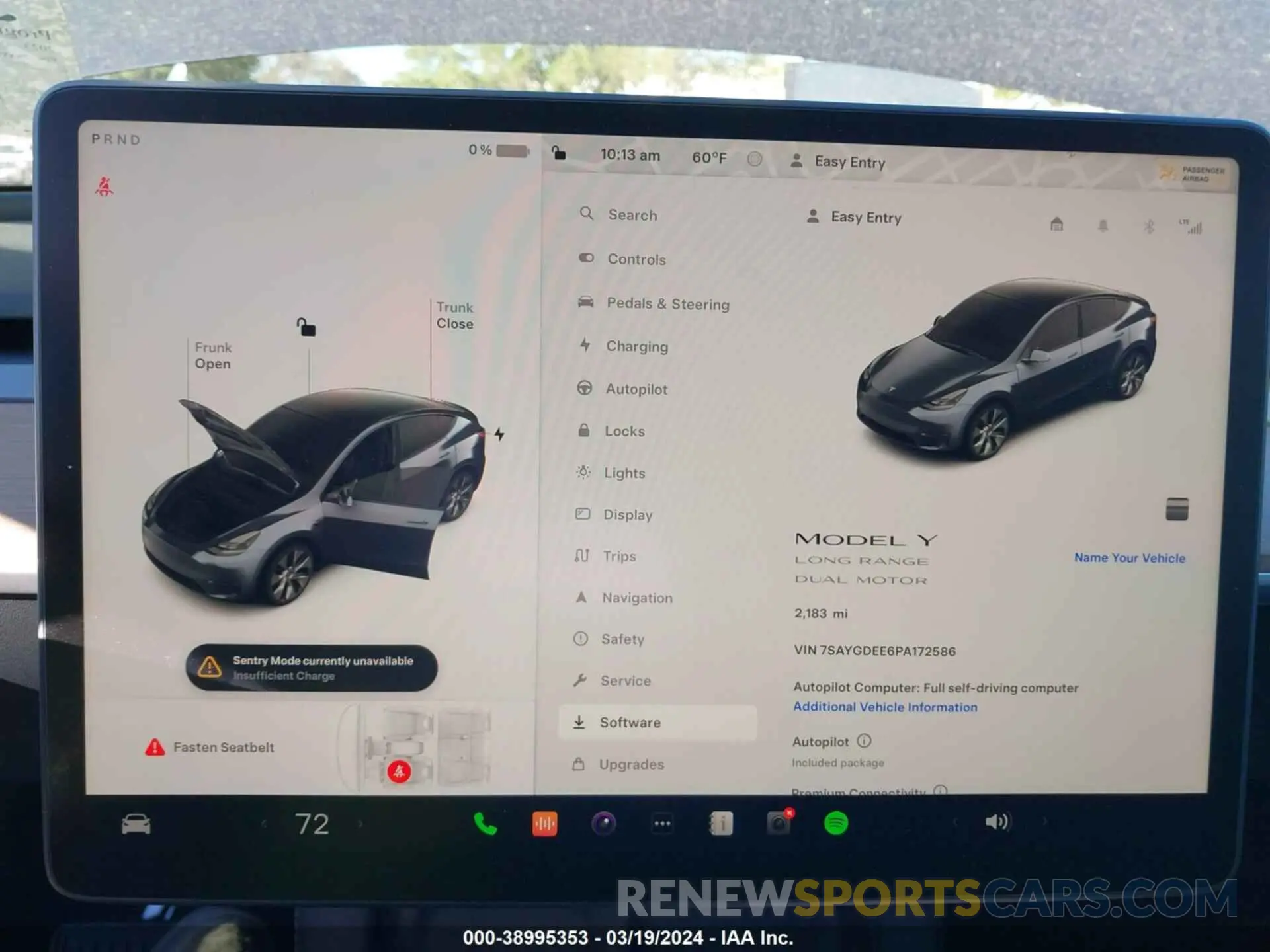 7 fotografías del automóvil dañado 7SAYGDEE6PA172586 TESLA MODEL Y 2023