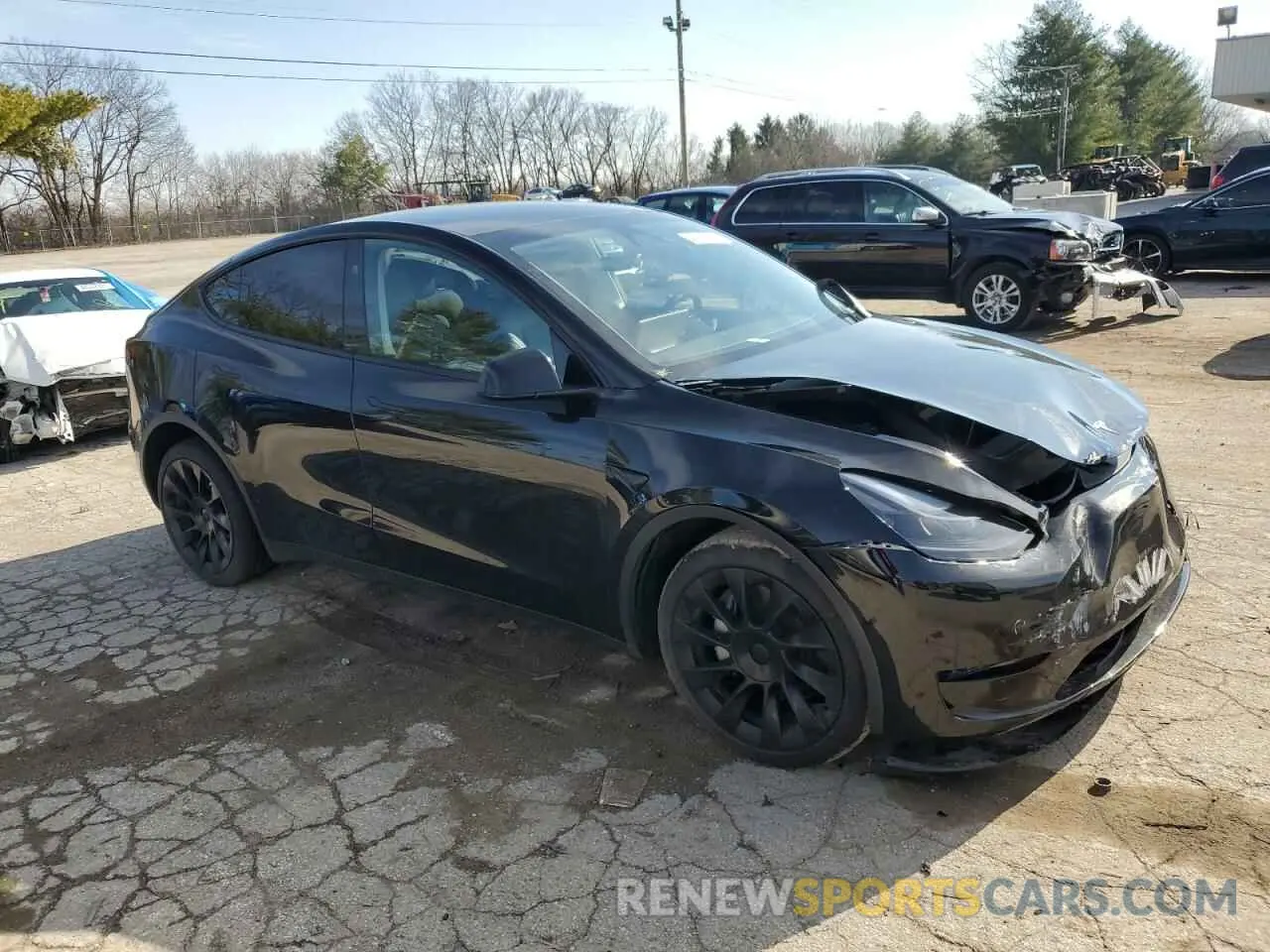 4 fotografías del automóvil dañado 7SAYGDEE6PA200614 TESLA MODEL Y 2023