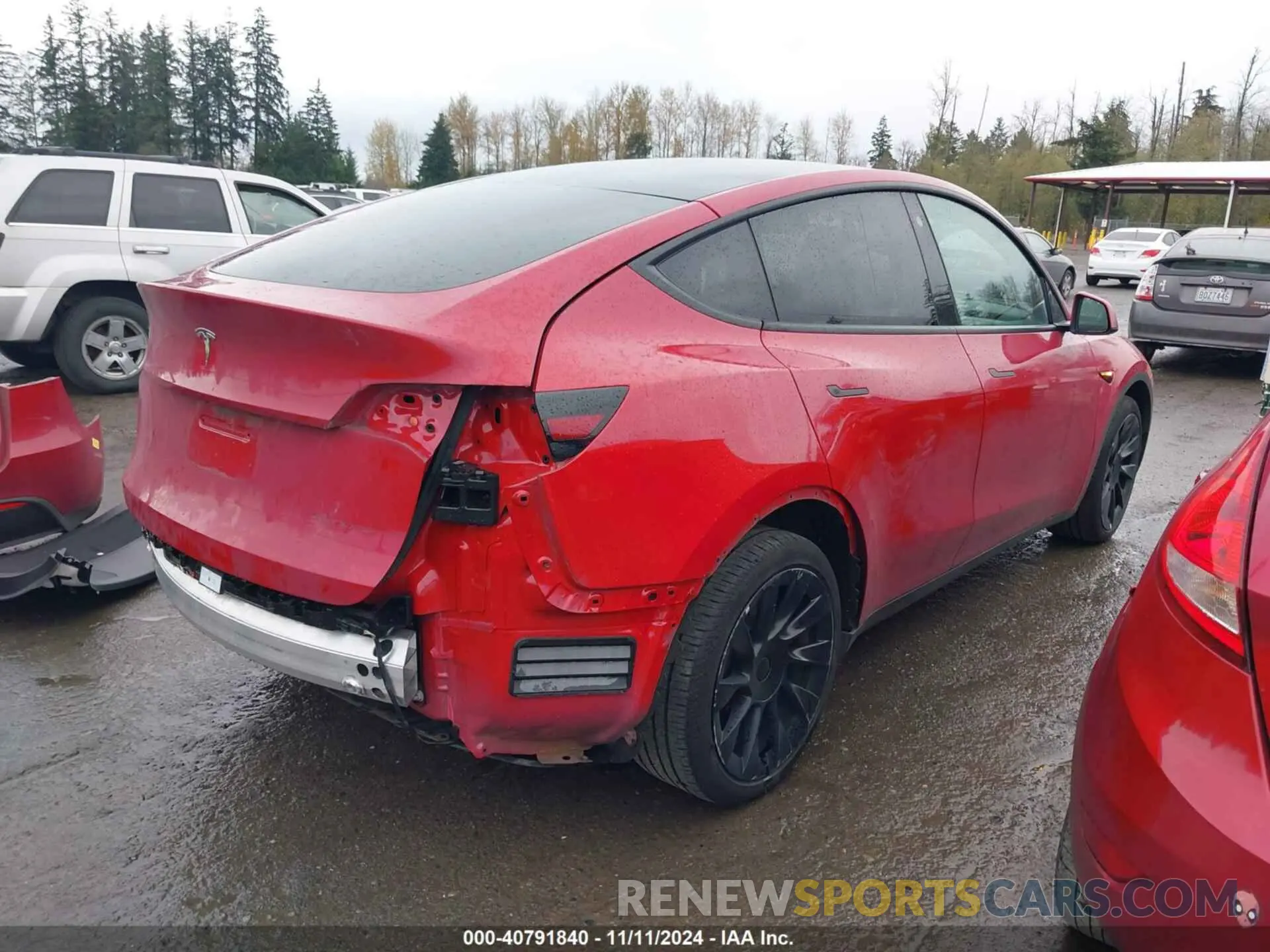 4 fotografías del automóvil dañado 7SAYGDEE6PF648872 TESLA MODEL Y 2023