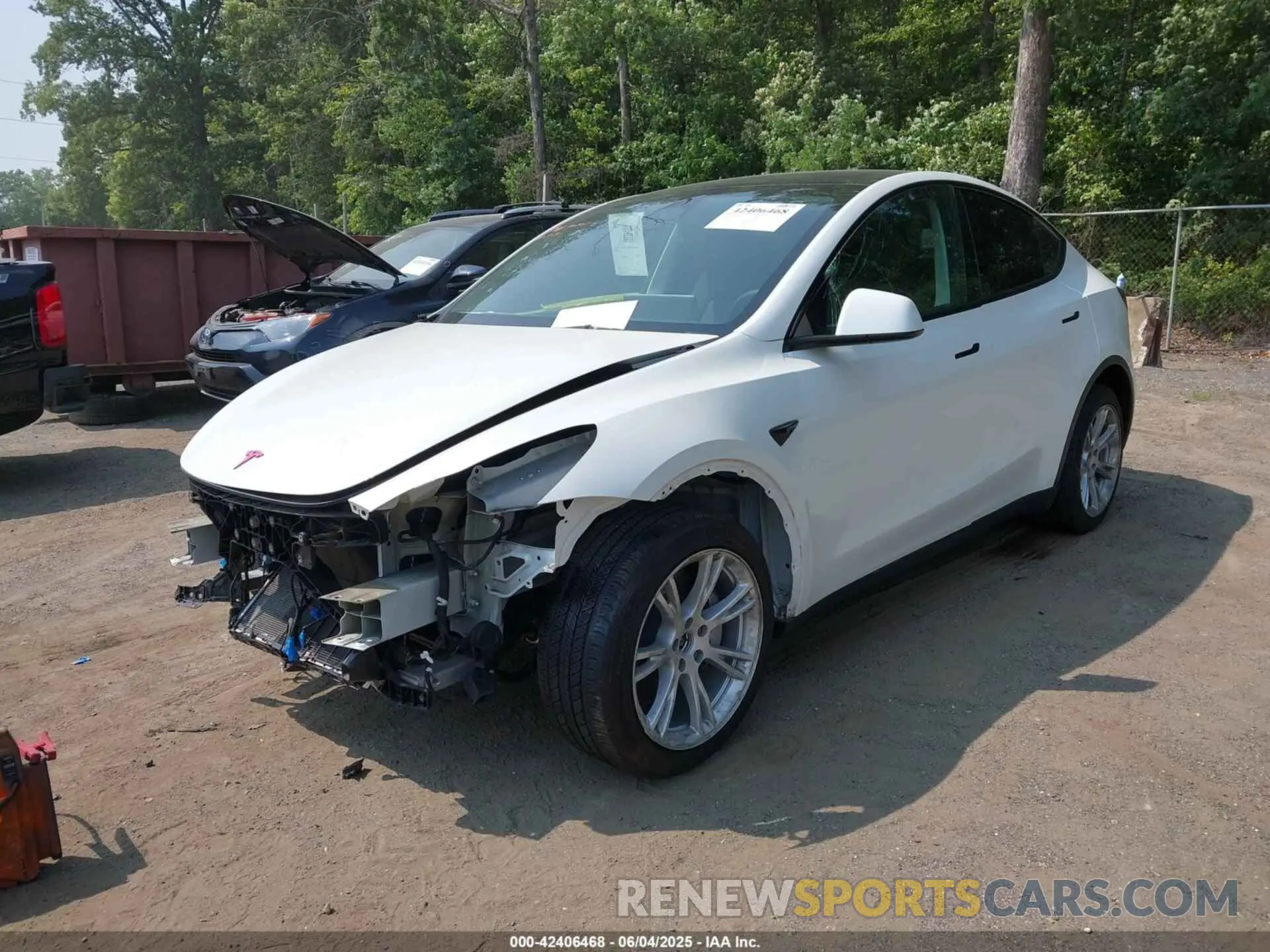 2 fotografías del automóvil dañado 7SAYGDEE6PF684013 TESLA MODEL Y 2023
