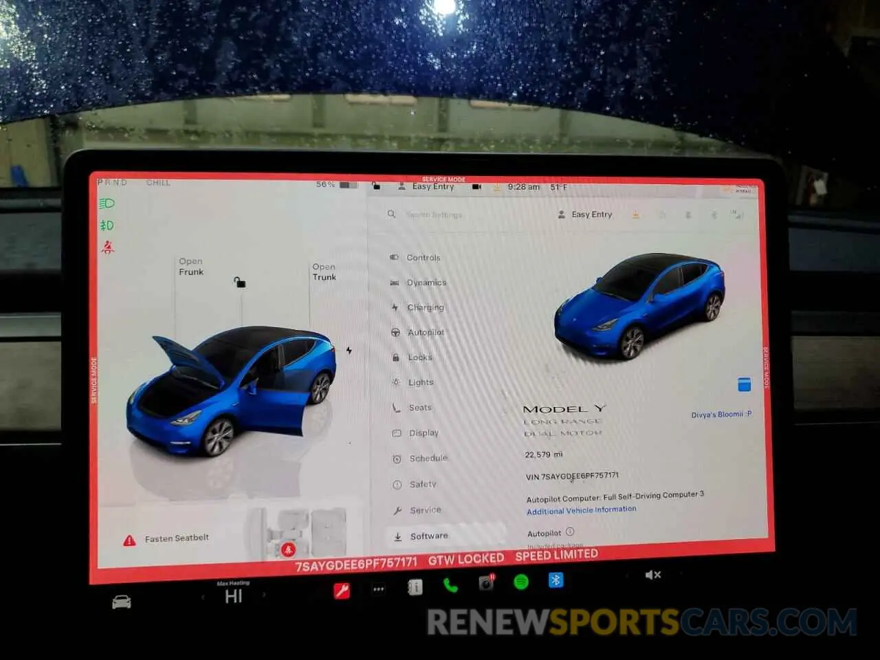 9 fotografías del automóvil dañado 7SAYGDEE6PF757171 TESLA MODEL Y 2023