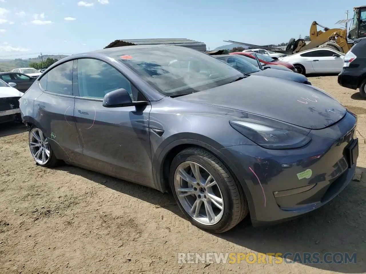 4 fotografías del automóvil dañado 7SAYGDEE6PF781681 TESLA MODEL Y 2023