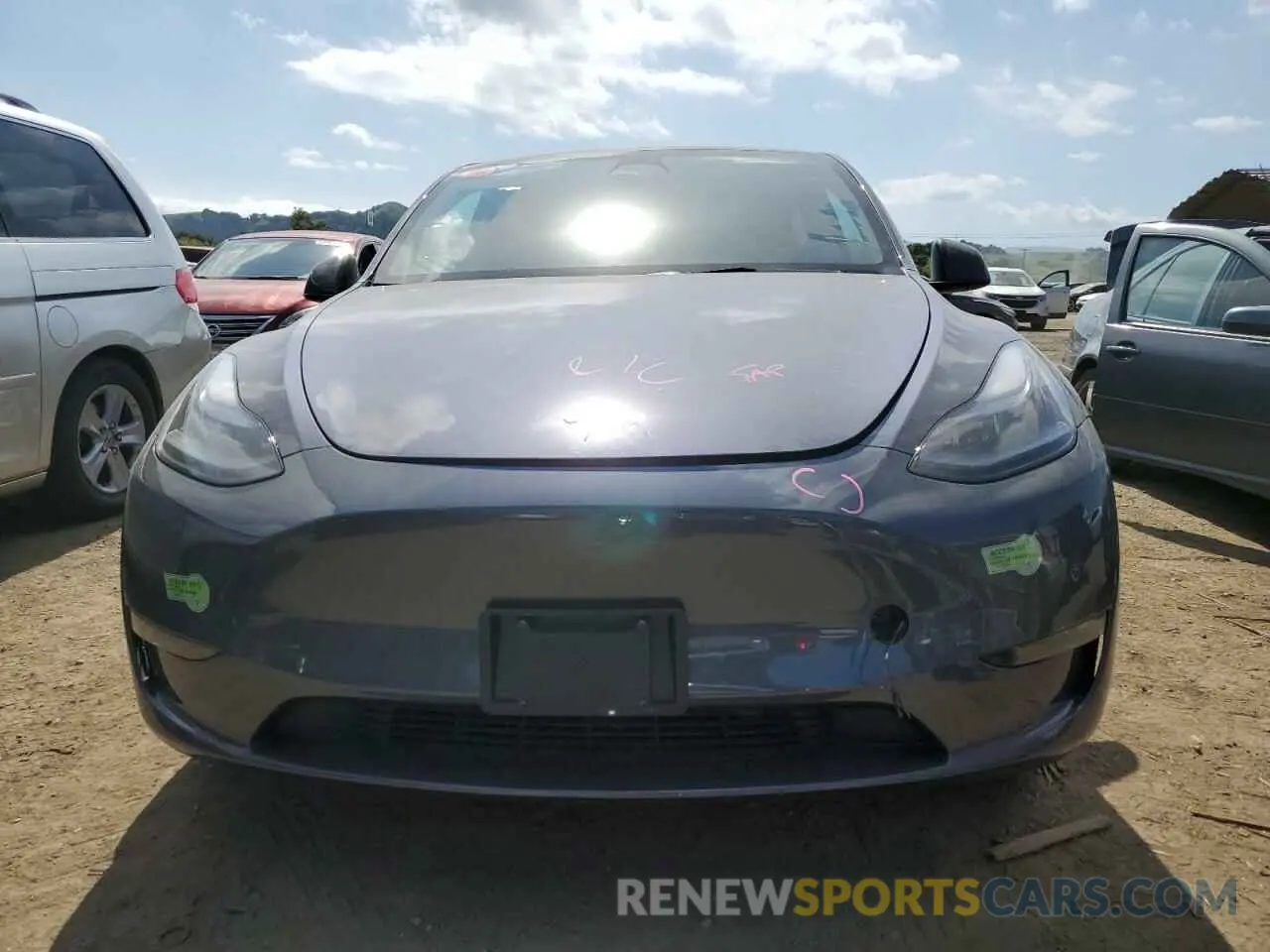 5 fotografías del automóvil dañado 7SAYGDEE6PF781681 TESLA MODEL Y 2023