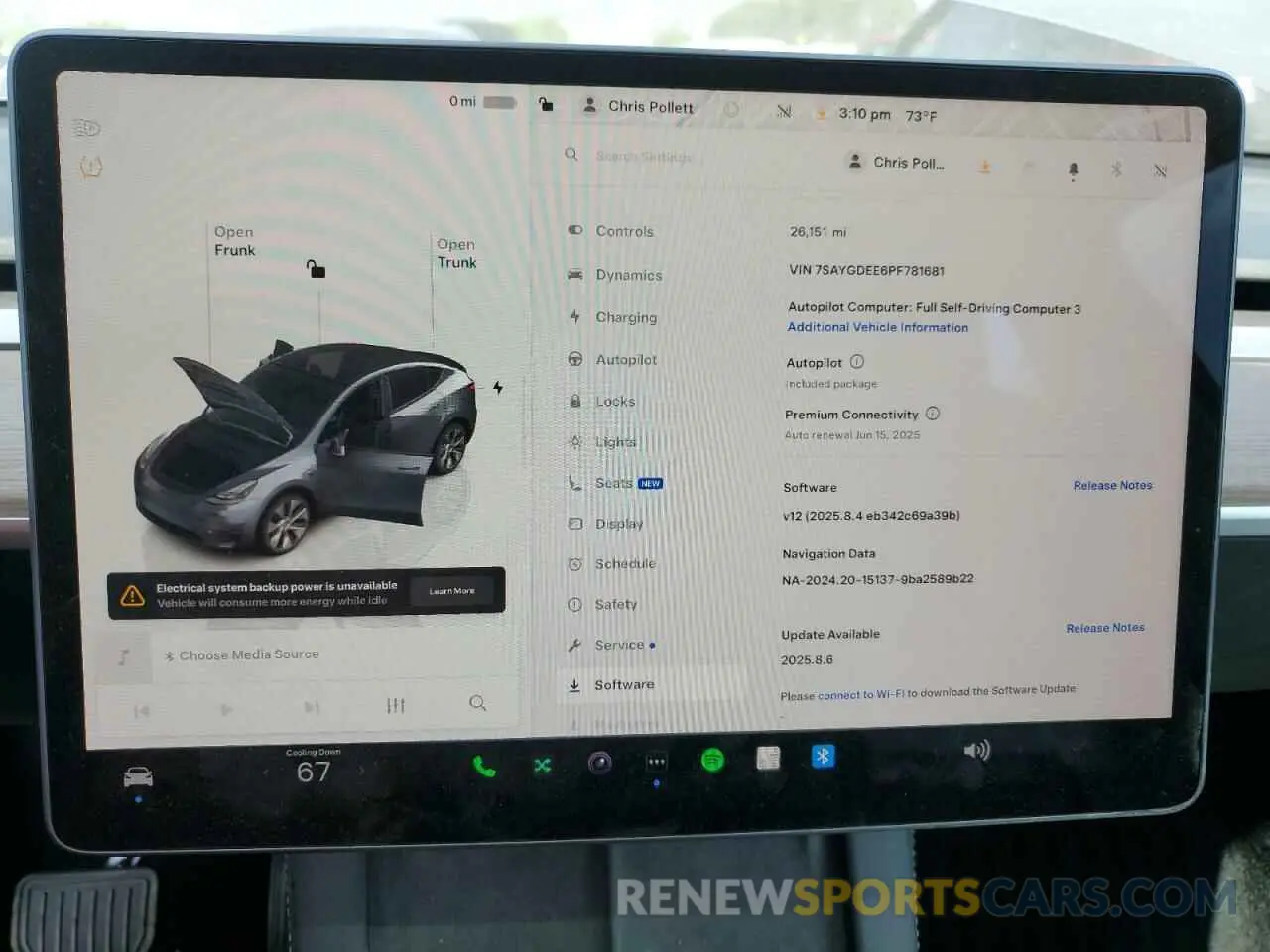 9 fotografías del automóvil dañado 7SAYGDEE6PF781681 TESLA MODEL Y 2023