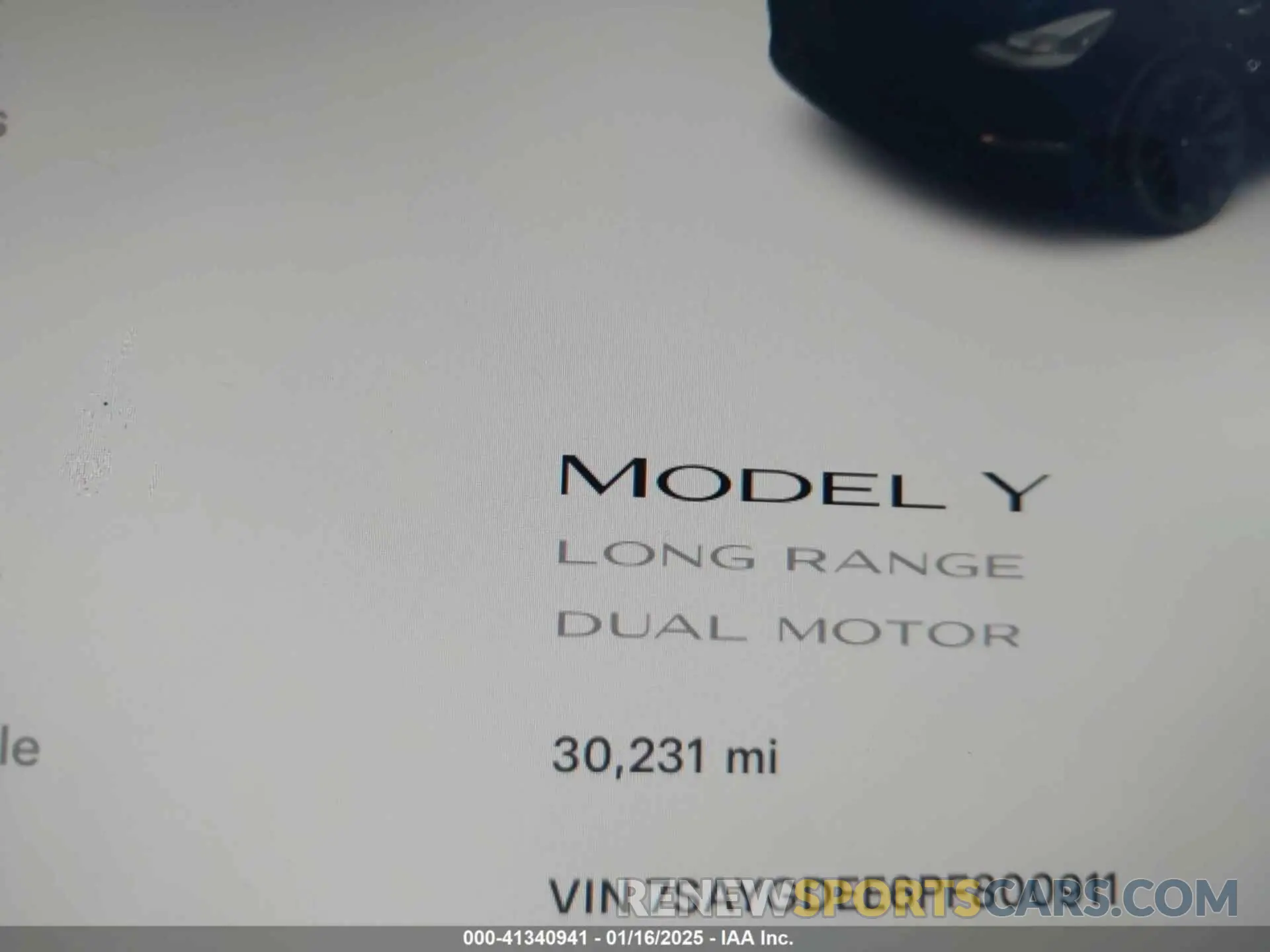 16 fotografías del automóvil dañado 7SAYGDEE6PF800911 TESLA MODEL Y 2023
