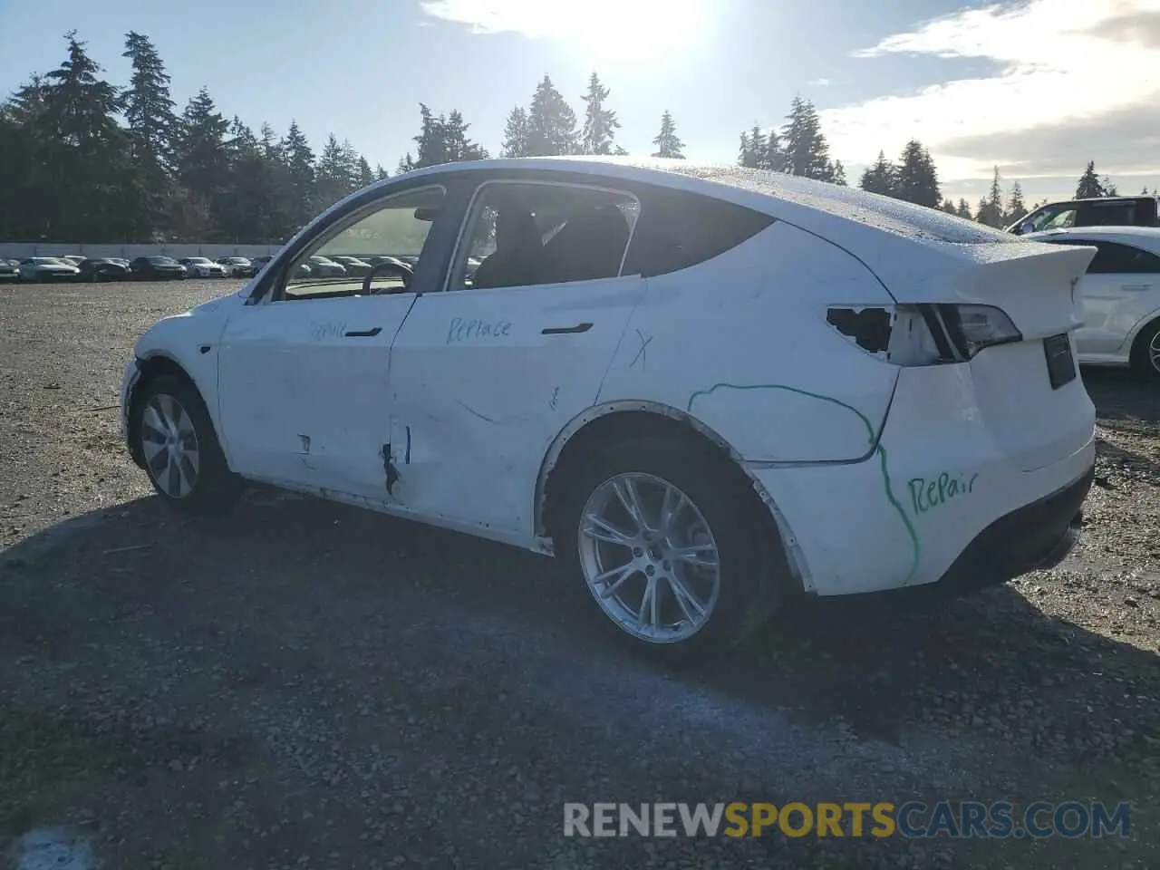 2 fotografías del automóvil dañado 7SAYGDEE6PF810726 TESLA MODEL Y 2023