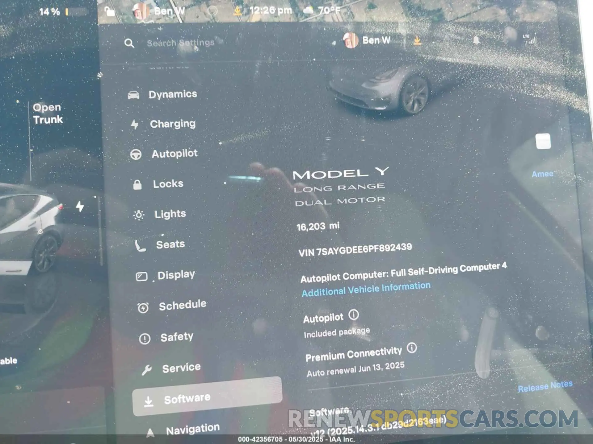7 fotografías del automóvil dañado 7SAYGDEE6PF892439 TESLA MODEL Y 2023