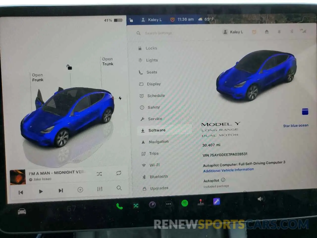 9 fotografías del automóvil dañado 7SAYGDEE7PA028531 TESLA MODEL Y 2023