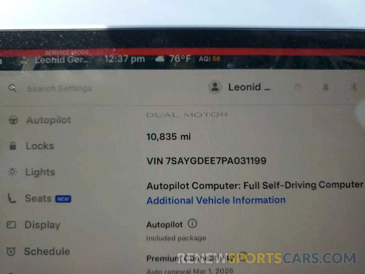 9 fotografías del automóvil dañado 7SAYGDEE7PA031199 TESLA MODEL Y 2023