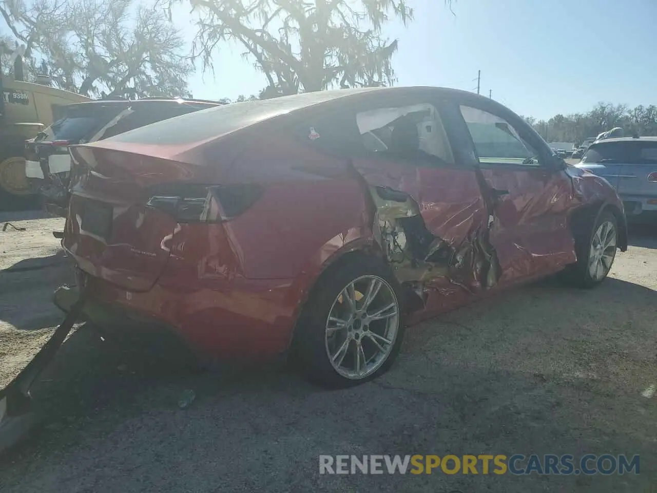 3 fotografías del automóvil dañado 7SAYGDEE7PA044518 TESLA MODEL Y 2023