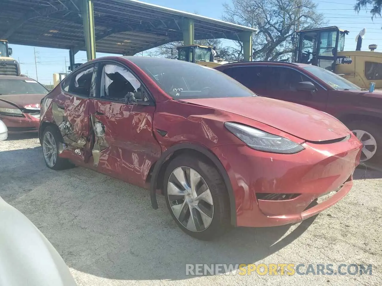 4 fotografías del automóvil dañado 7SAYGDEE7PA044518 TESLA MODEL Y 2023