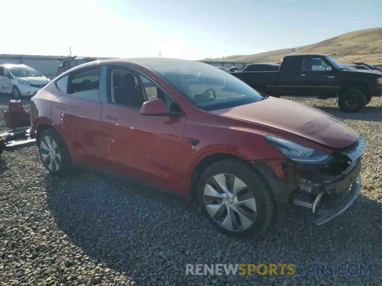 4 fotografías del automóvil dañado 7SAYGDEE7PA044888 TESLA MODEL Y 2023