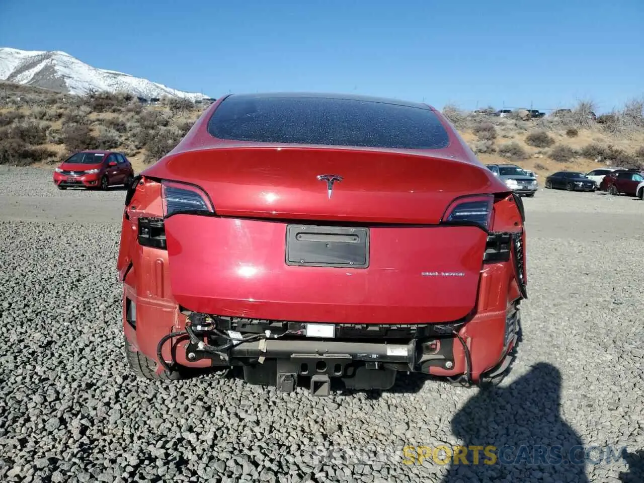 6 fotografías del automóvil dañado 7SAYGDEE7PA044888 TESLA MODEL Y 2023