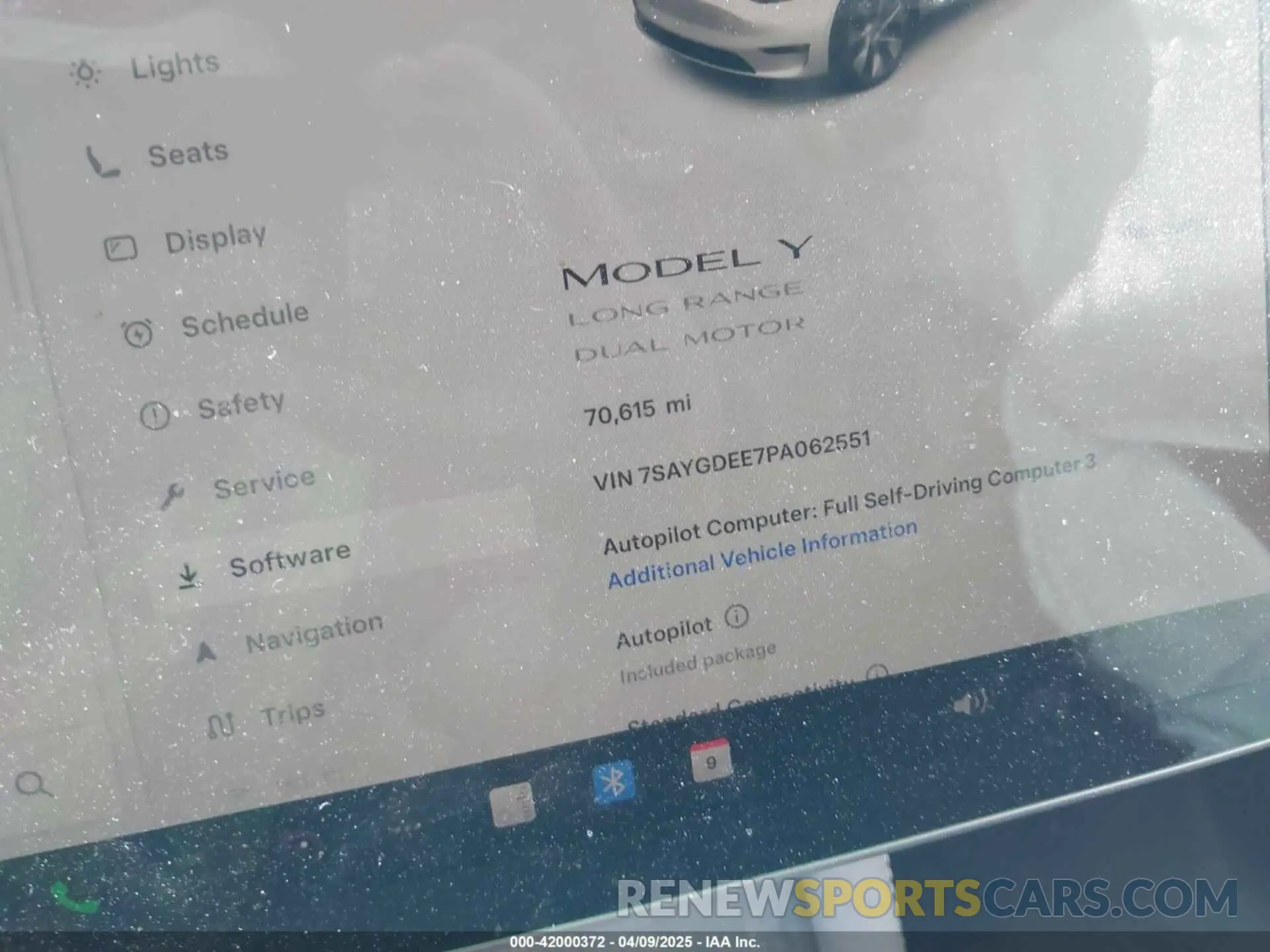 15 fotografías del automóvil dañado 7SAYGDEE7PA062551 TESLA MODEL Y 2023