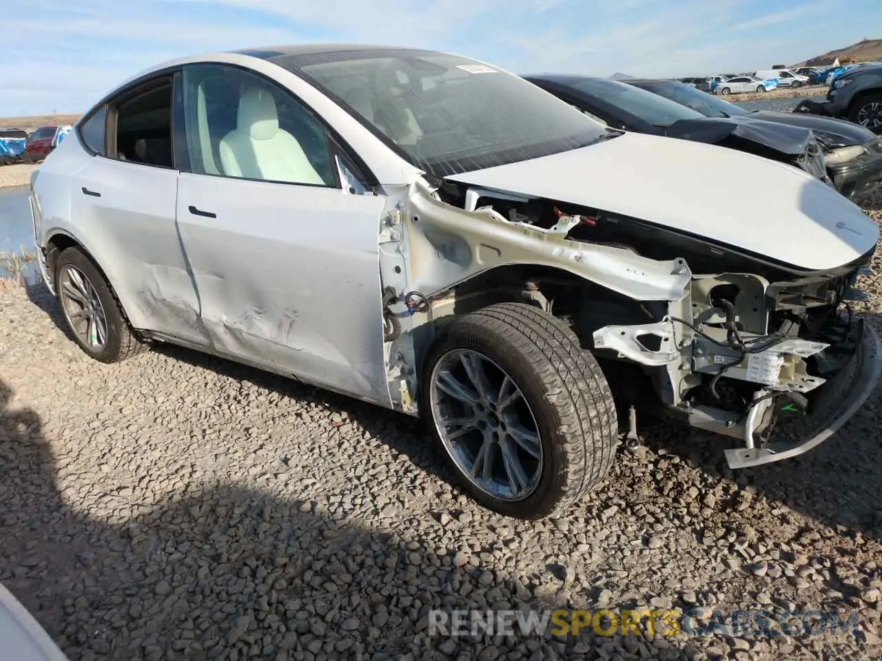 4 fotografías del automóvil dañado 7SAYGDEE7PA123090 TESLA MODEL Y 2023