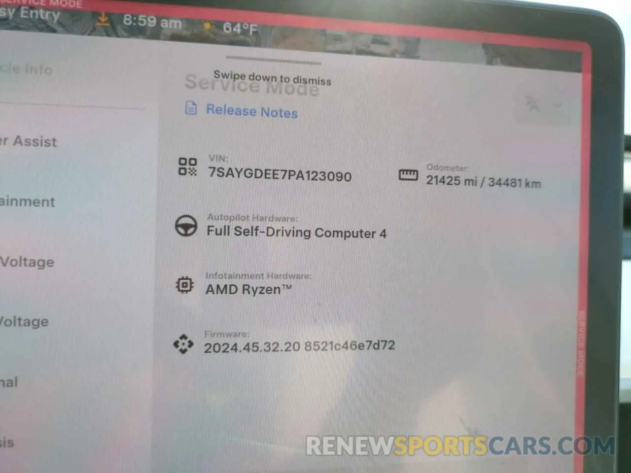 9 fotografías del automóvil dañado 7SAYGDEE7PA123090 TESLA MODEL Y 2023
