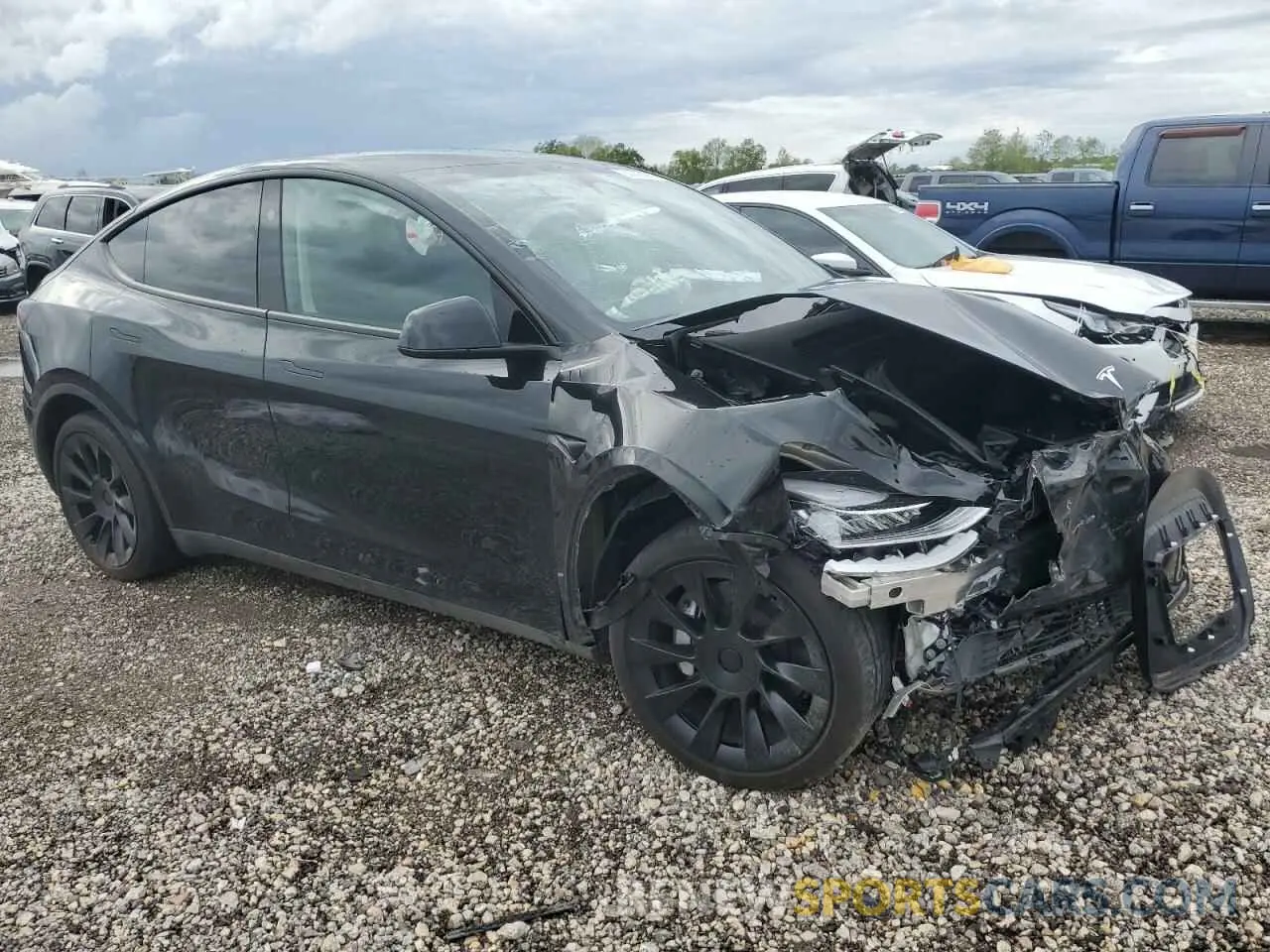 4 fotografías del automóvil dañado 7SAYGDEE7PA137443 TESLA MODEL Y 2023
