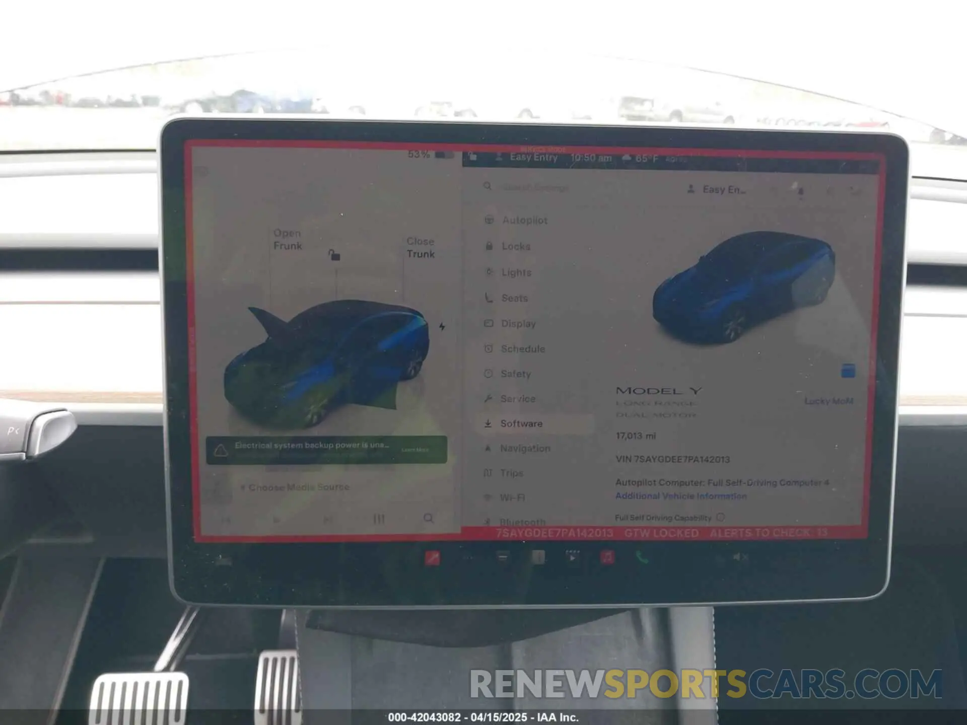 7 fotografías del automóvil dañado 7SAYGDEE7PA142013 TESLA MODEL Y 2023