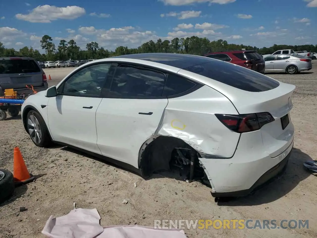 2 fotografías del automóvil dañado 7SAYGDEE7PA148264 TESLA MODEL Y 2023