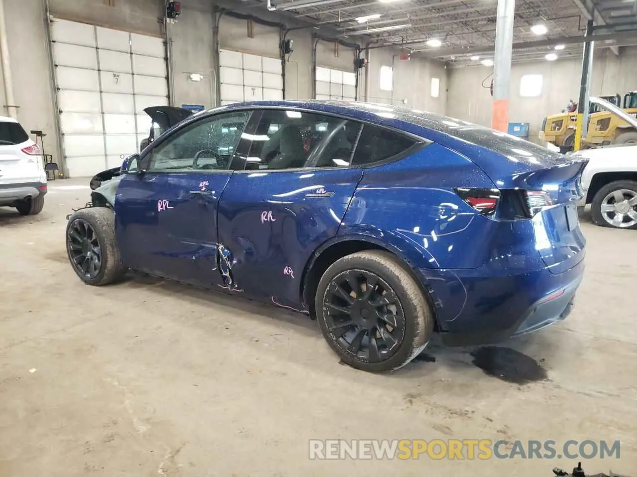 2 fotografías del automóvil dañado 7SAYGDEE7PA180793 TESLA MODEL Y 2023