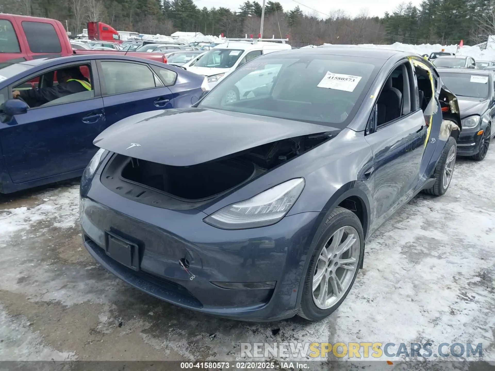 2 fotografías del automóvil dañado 7SAYGDEE7PF602709 TESLA MODEL Y 2023
