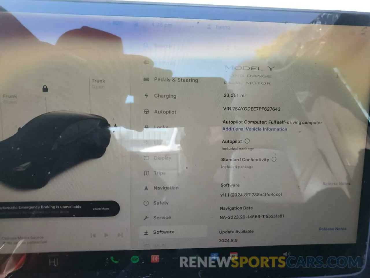 9 fotografías del automóvil dañado 7SAYGDEE7PF627643 TESLA MODEL Y 2023
