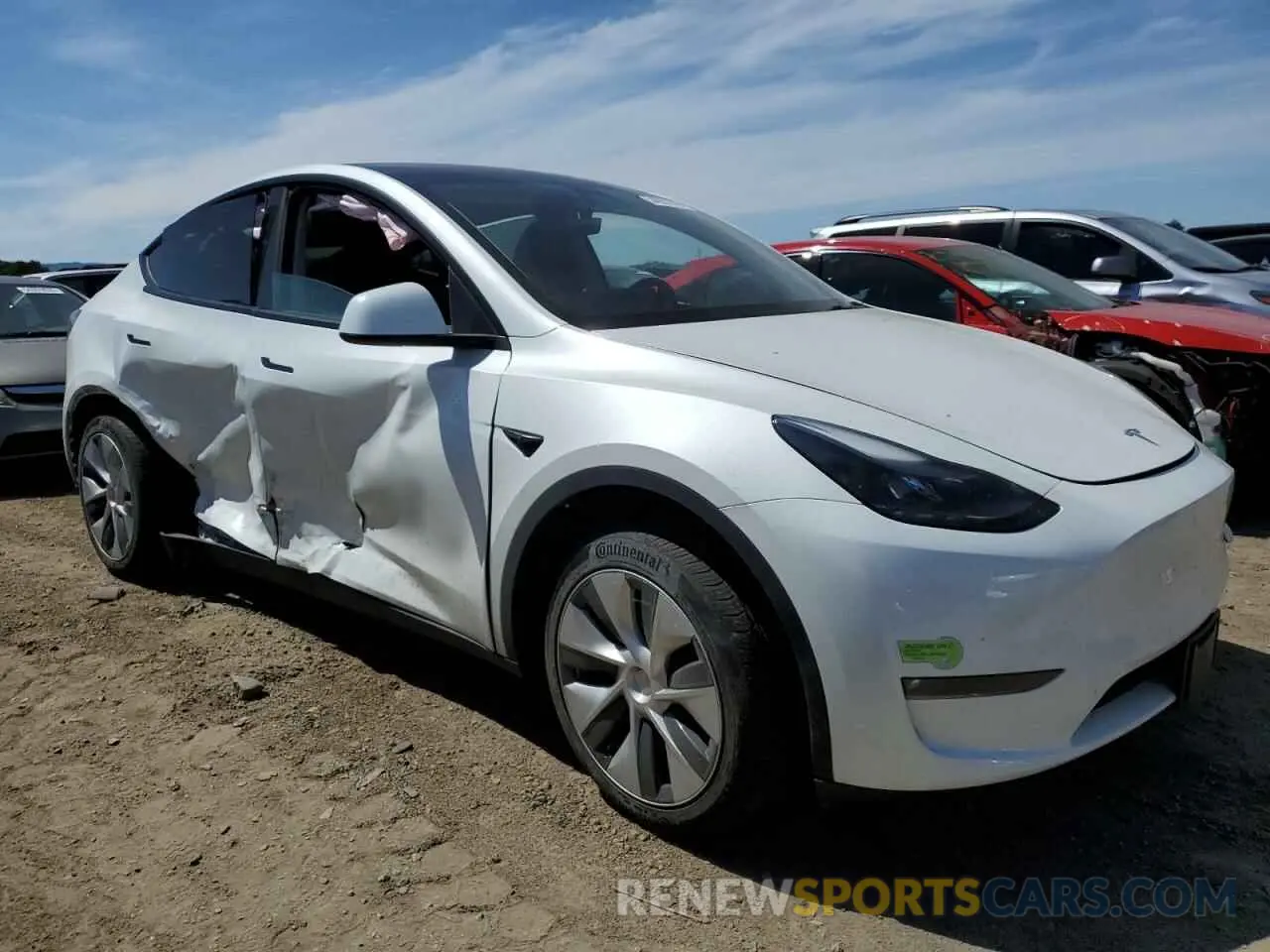 4 fotografías del automóvil dañado 7SAYGDEE7PF747894 TESLA MODEL Y 2023