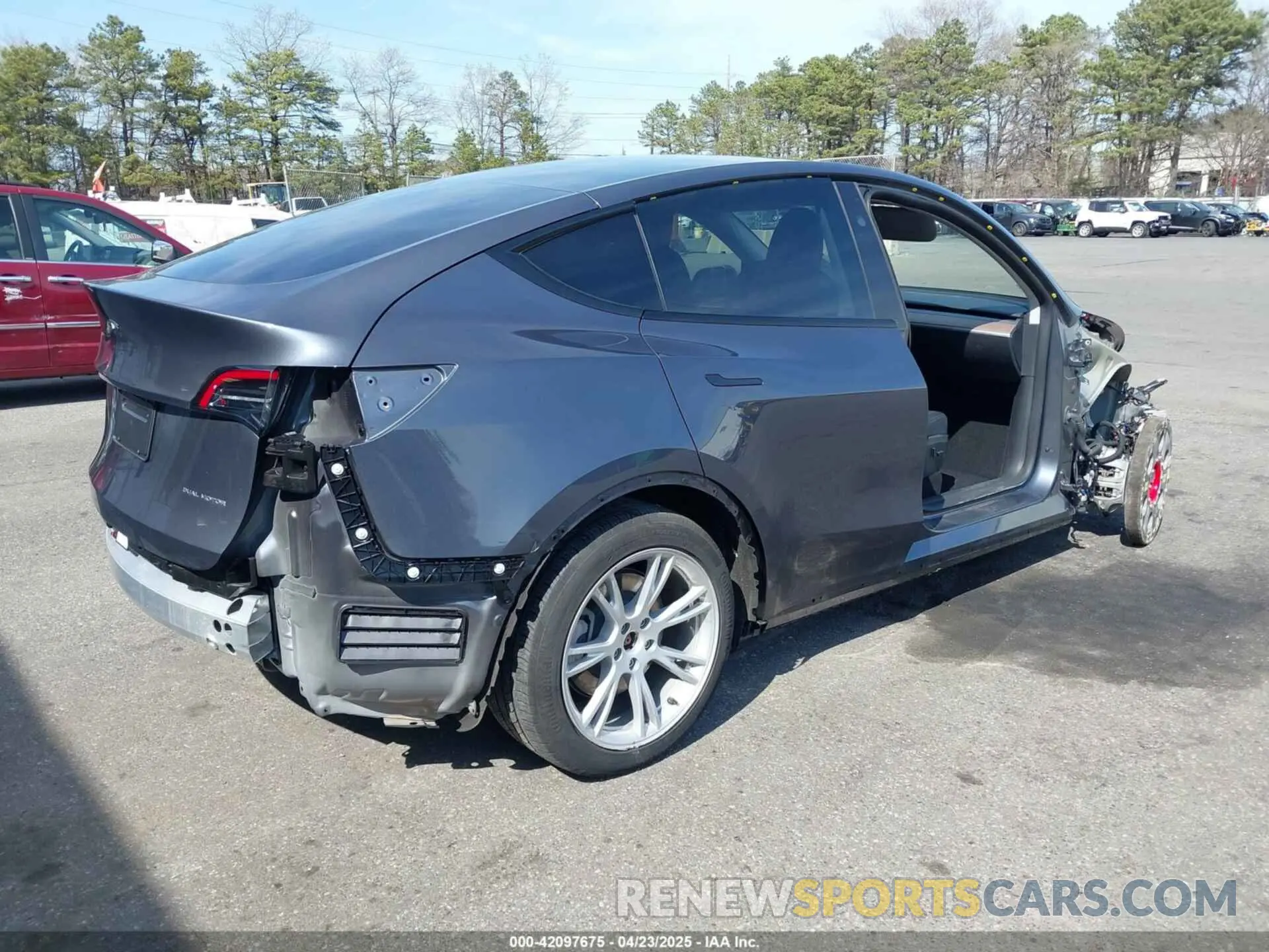 4 fotografías del automóvil dañado 7SAYGDEE7PF856985 TESLA MODEL Y 2023