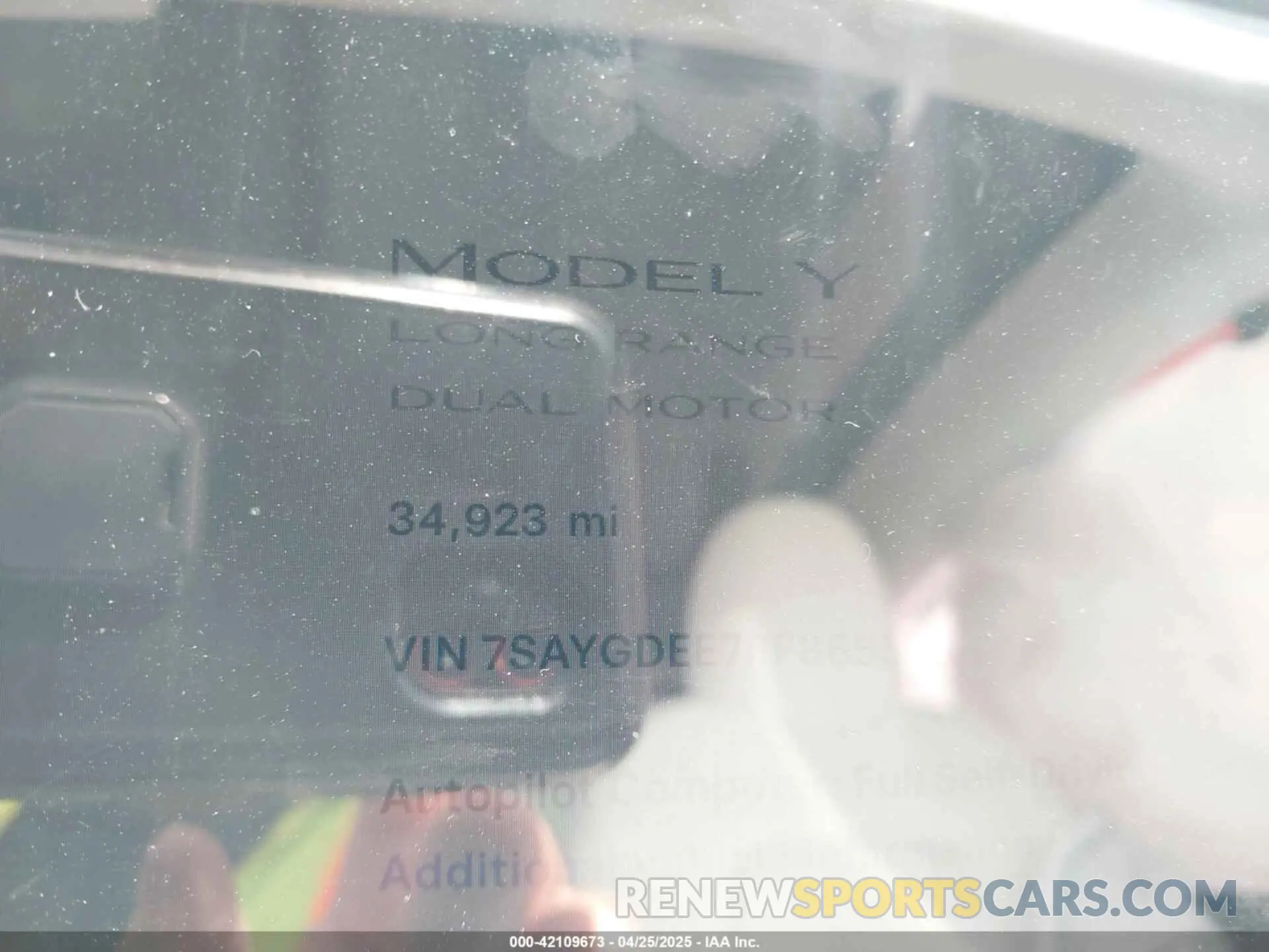 15 fotografías del automóvil dañado 7SAYGDEE7PF865539 TESLA MODEL Y 2023
