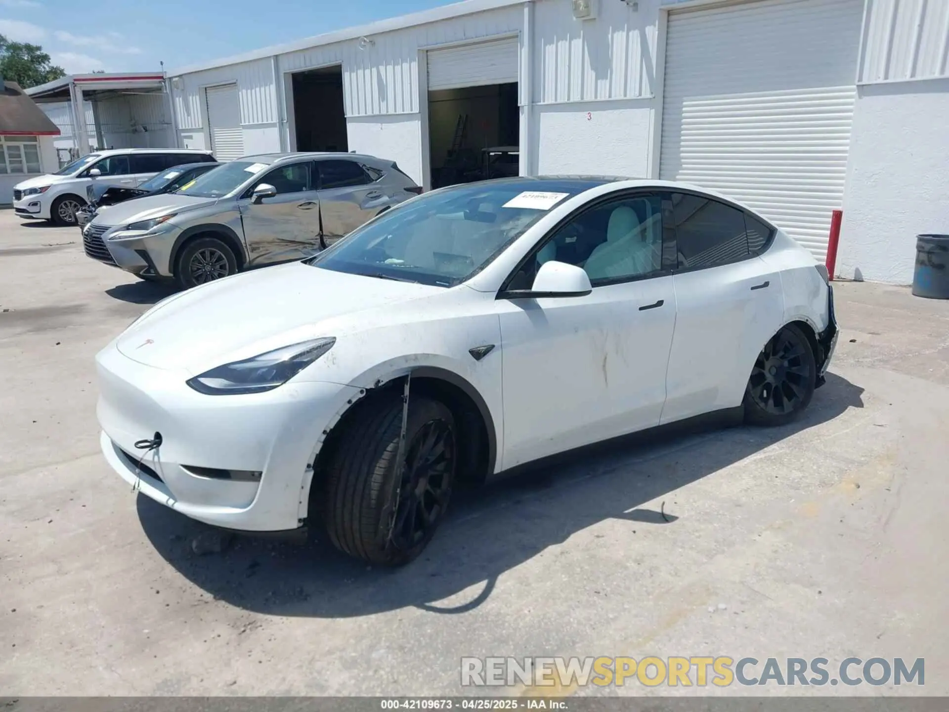 2 fotografías del automóvil dañado 7SAYGDEE7PF865539 TESLA MODEL Y 2023