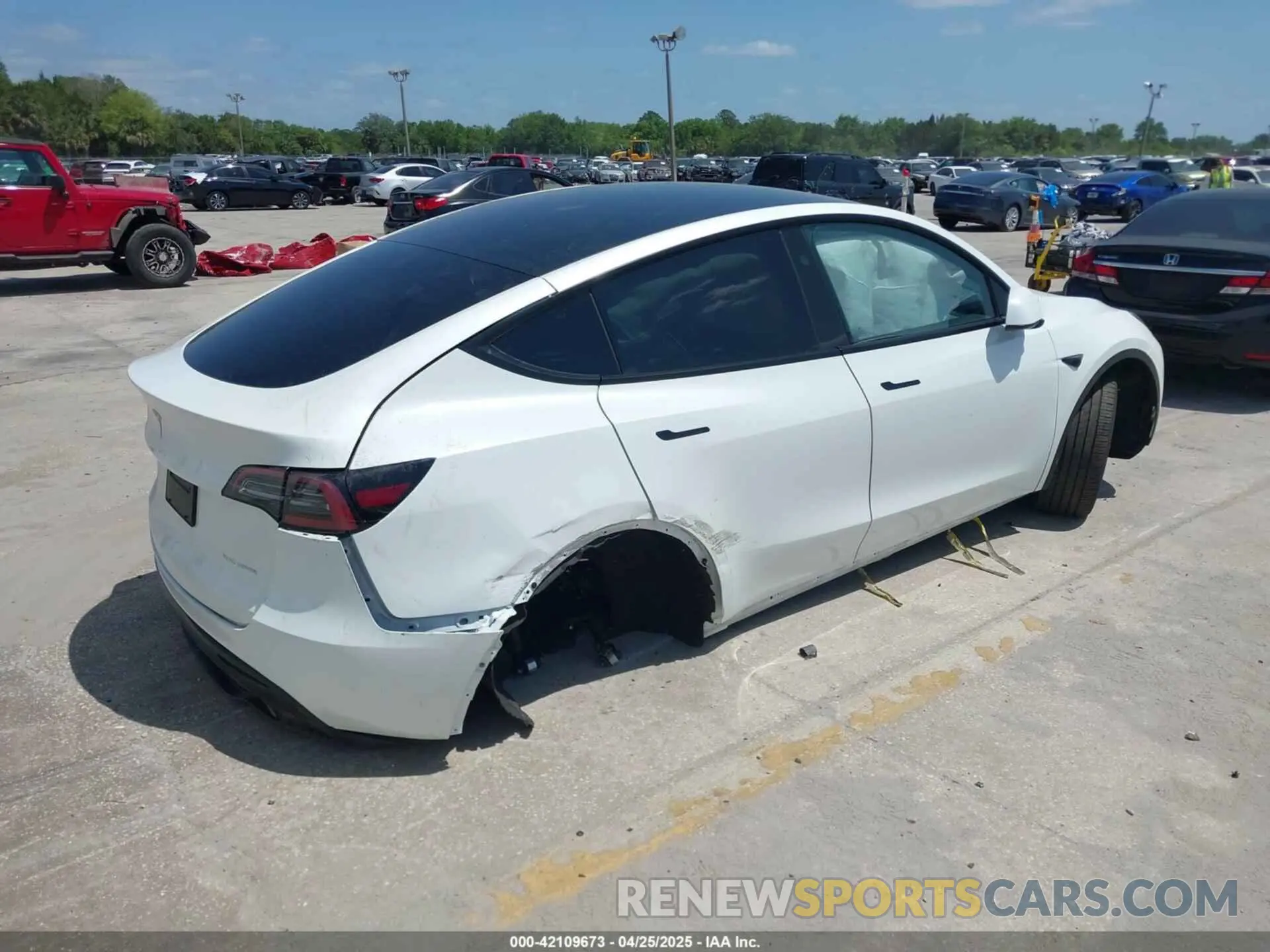 4 fotografías del automóvil dañado 7SAYGDEE7PF865539 TESLA MODEL Y 2023