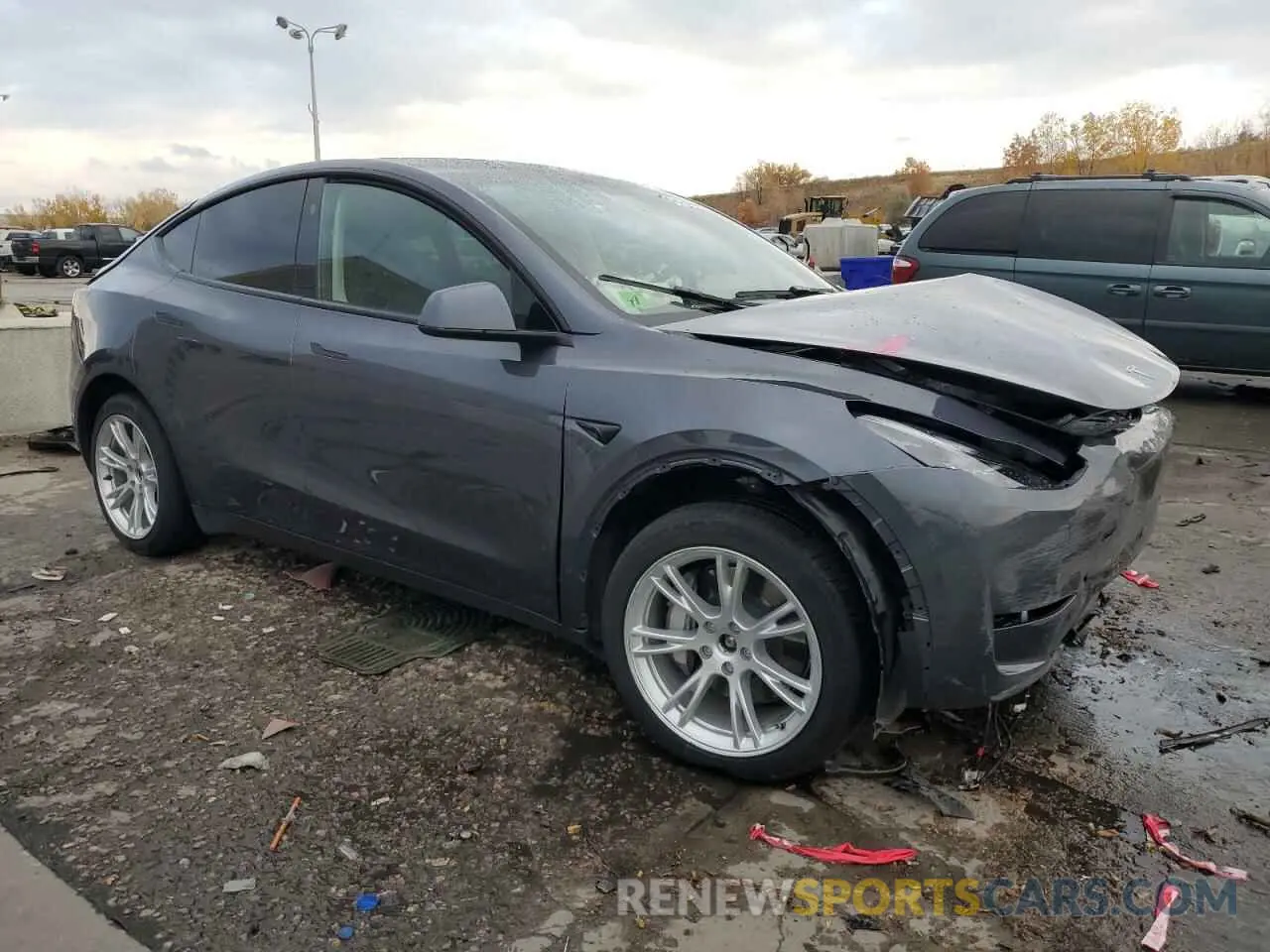 4 fotografías del automóvil dañado 7SAYGDEE7PF879523 TESLA MODEL Y 2023