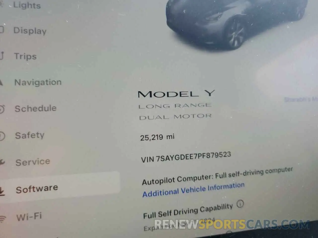 9 fotografías del automóvil dañado 7SAYGDEE7PF879523 TESLA MODEL Y 2023