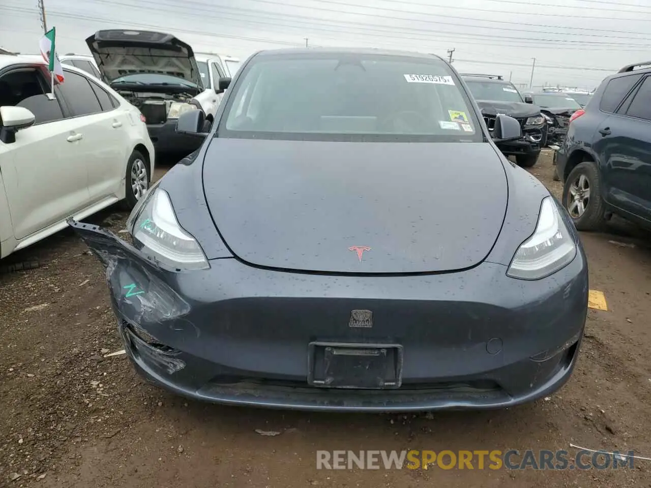 5 fotografías del automóvil dañado 7SAYGDEE8PA043233 TESLA MODEL Y 2023