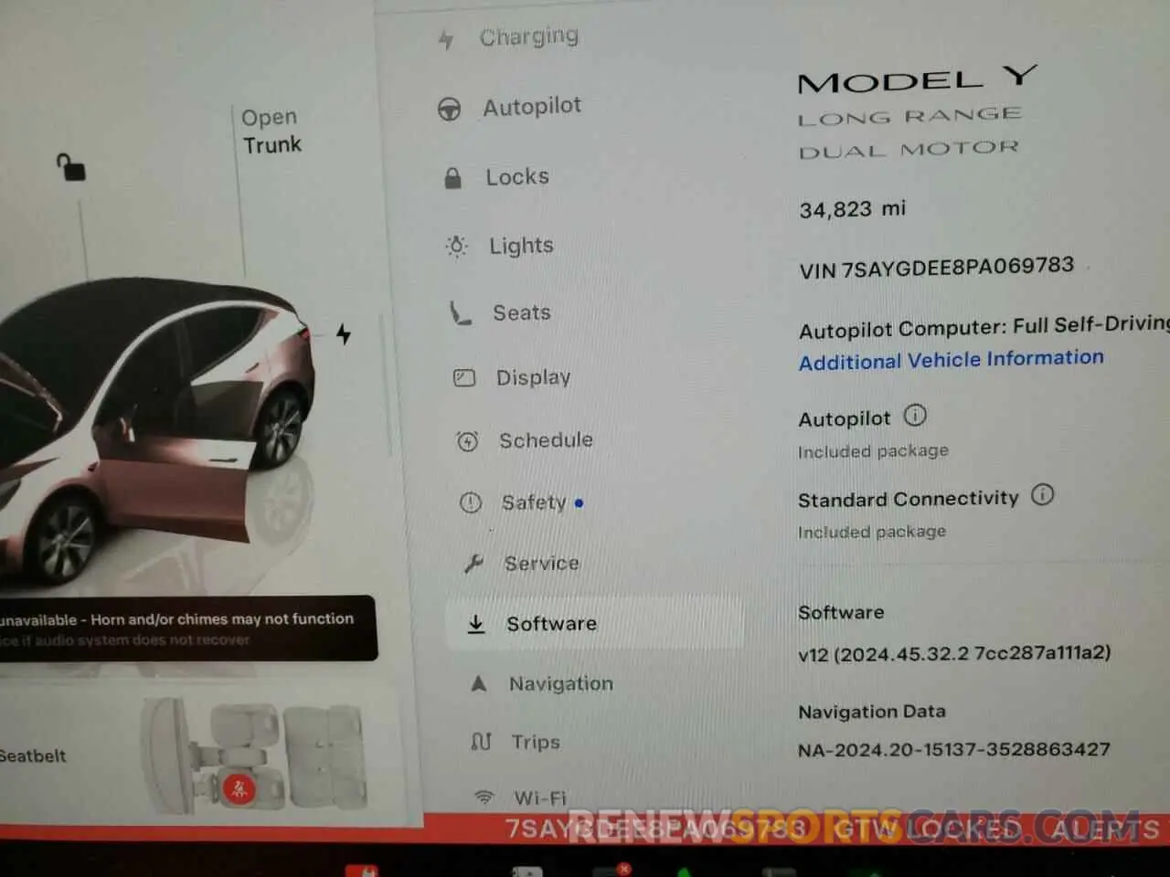 9 fotografías del automóvil dañado 7SAYGDEE8PA069783 TESLA MODEL Y 2023