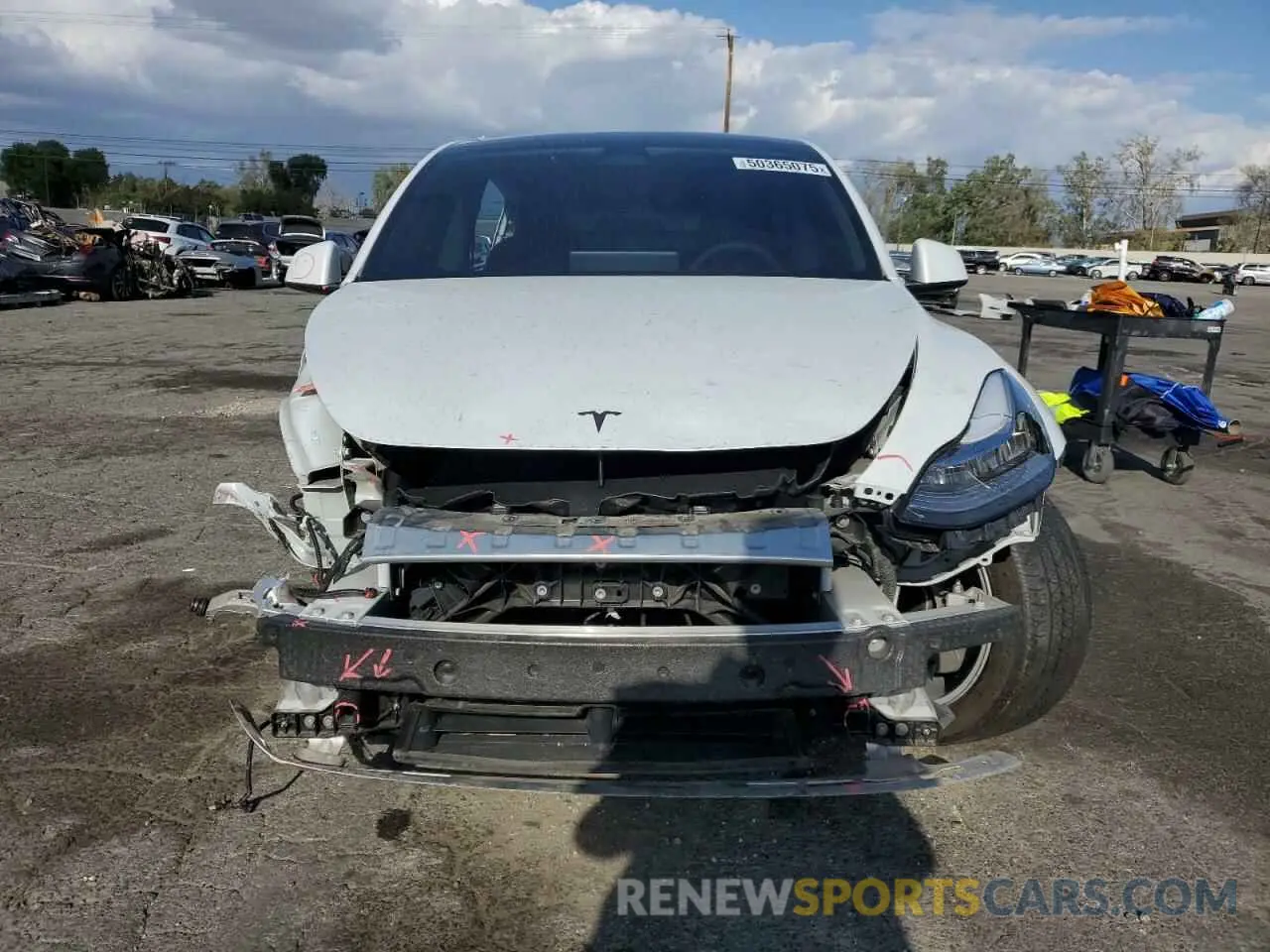 5 fotografías del automóvil dañado 7SAYGDEE8PA077799 TESLA MODEL Y 2023