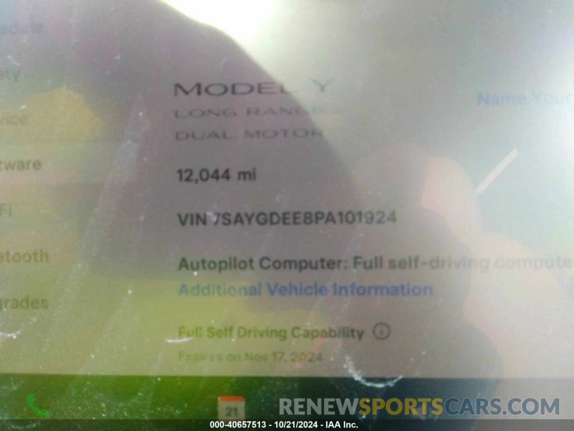 14 fotografías del automóvil dañado 7SAYGDEE8PA101924 TESLA MODEL Y 2023