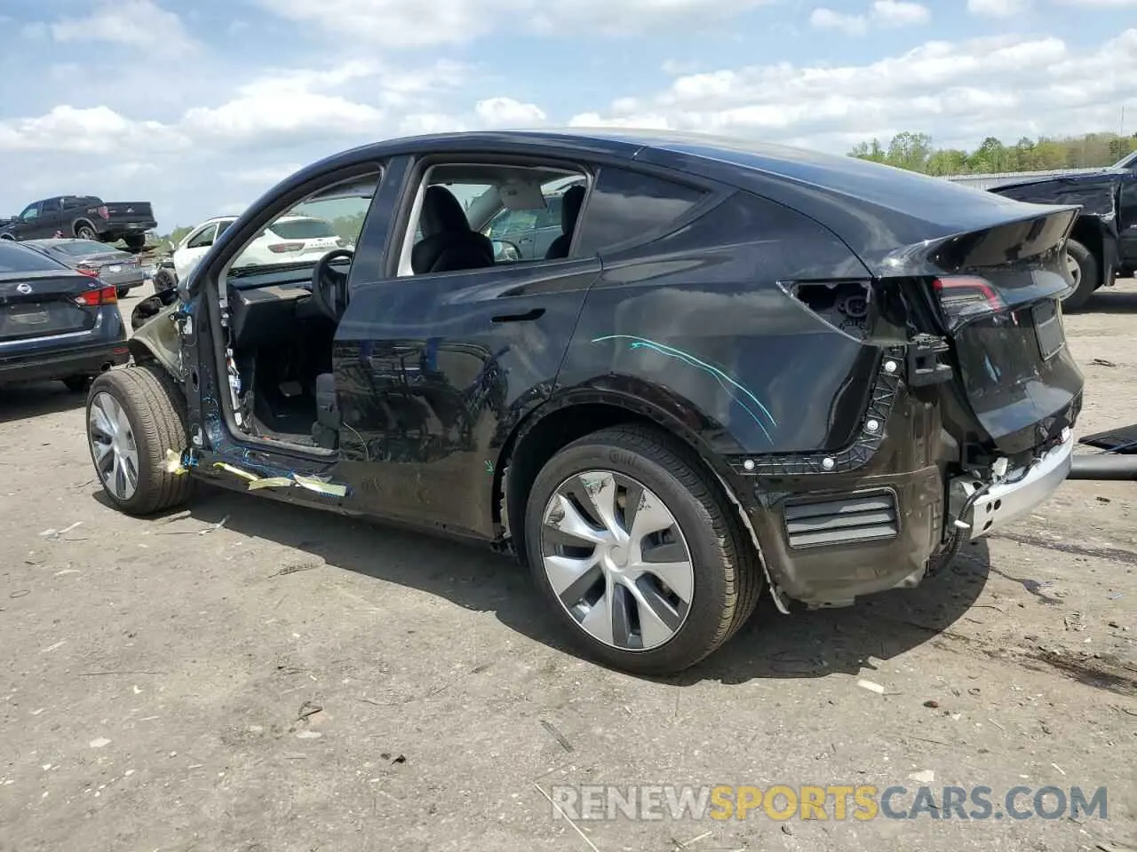 2 fotografías del automóvil dañado 7SAYGDEE8PA115063 TESLA MODEL Y 2023