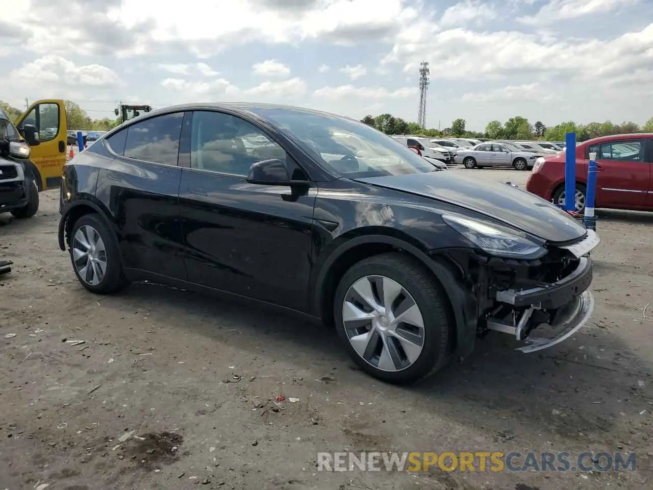 4 fotografías del automóvil dañado 7SAYGDEE8PA115063 TESLA MODEL Y 2023