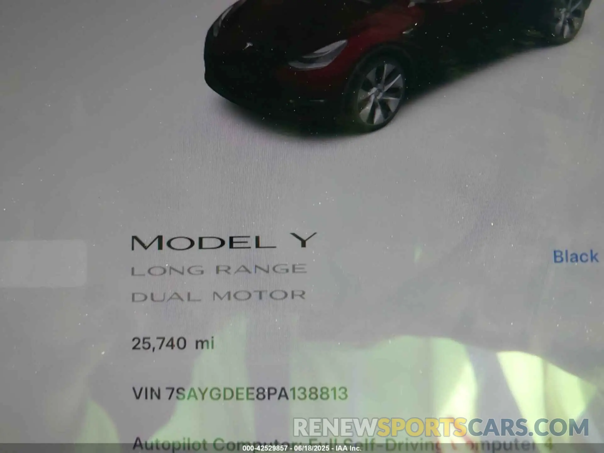 16 fotografías del automóvil dañado 7SAYGDEE8PA138813 TESLA MODEL Y 2023