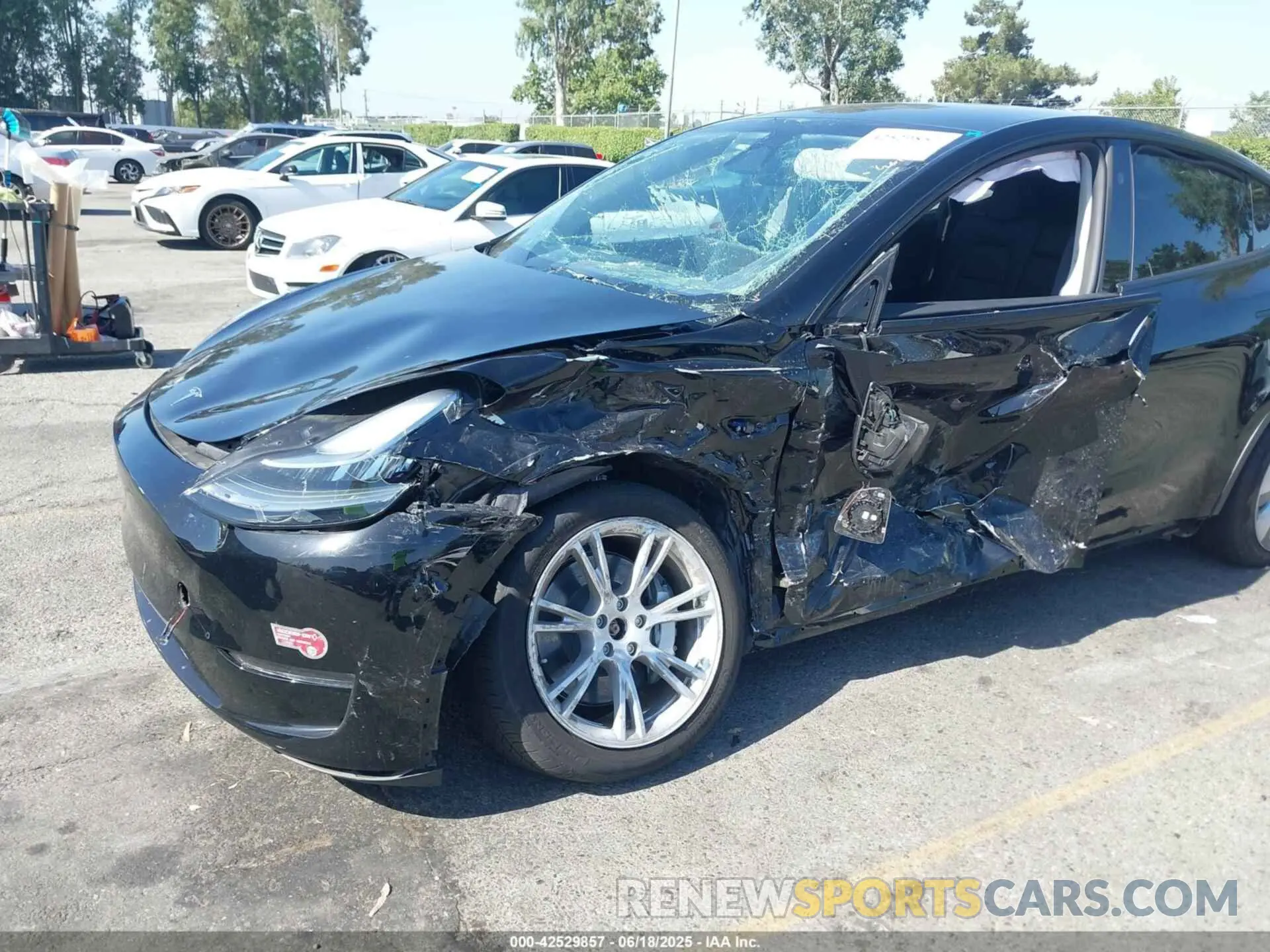 6 fotografías del automóvil dañado 7SAYGDEE8PA138813 TESLA MODEL Y 2023